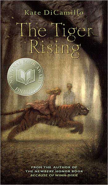 The Tiger Rising, by Kate DiCamillo.
                              
                              
                              
                              Rob, sickly and devastated by the death of his mother, moves to a motel with his father for a new start. But after he comes across a caged tiger in the woods outside the motel, the unexpected find helps him overcome his sadness and open up to a new friend.
                              
                              
                              
                              Buy now: The Tiger Rising