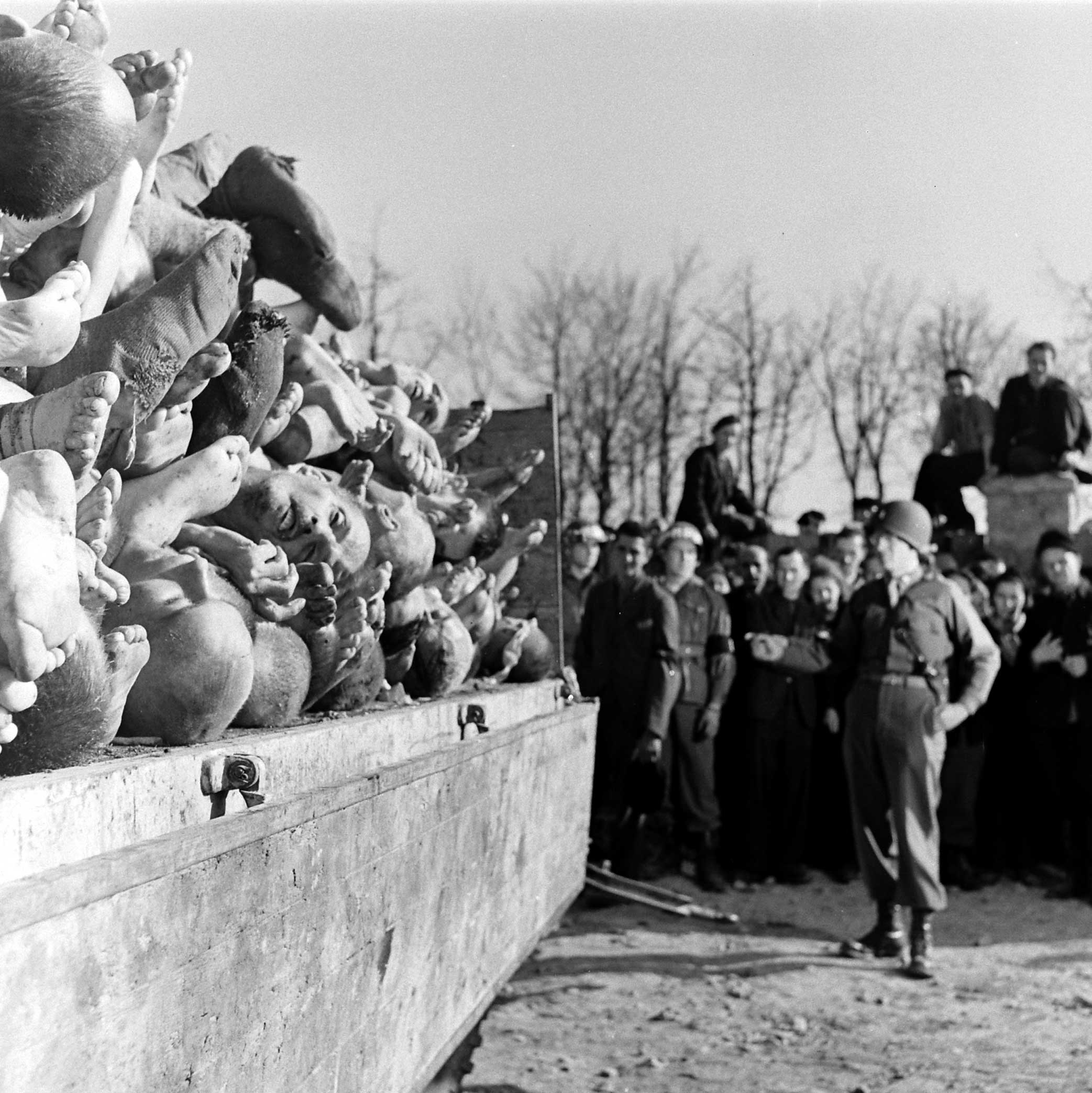 Not published in LIFE. The dead at Buchenwald, April 1945.