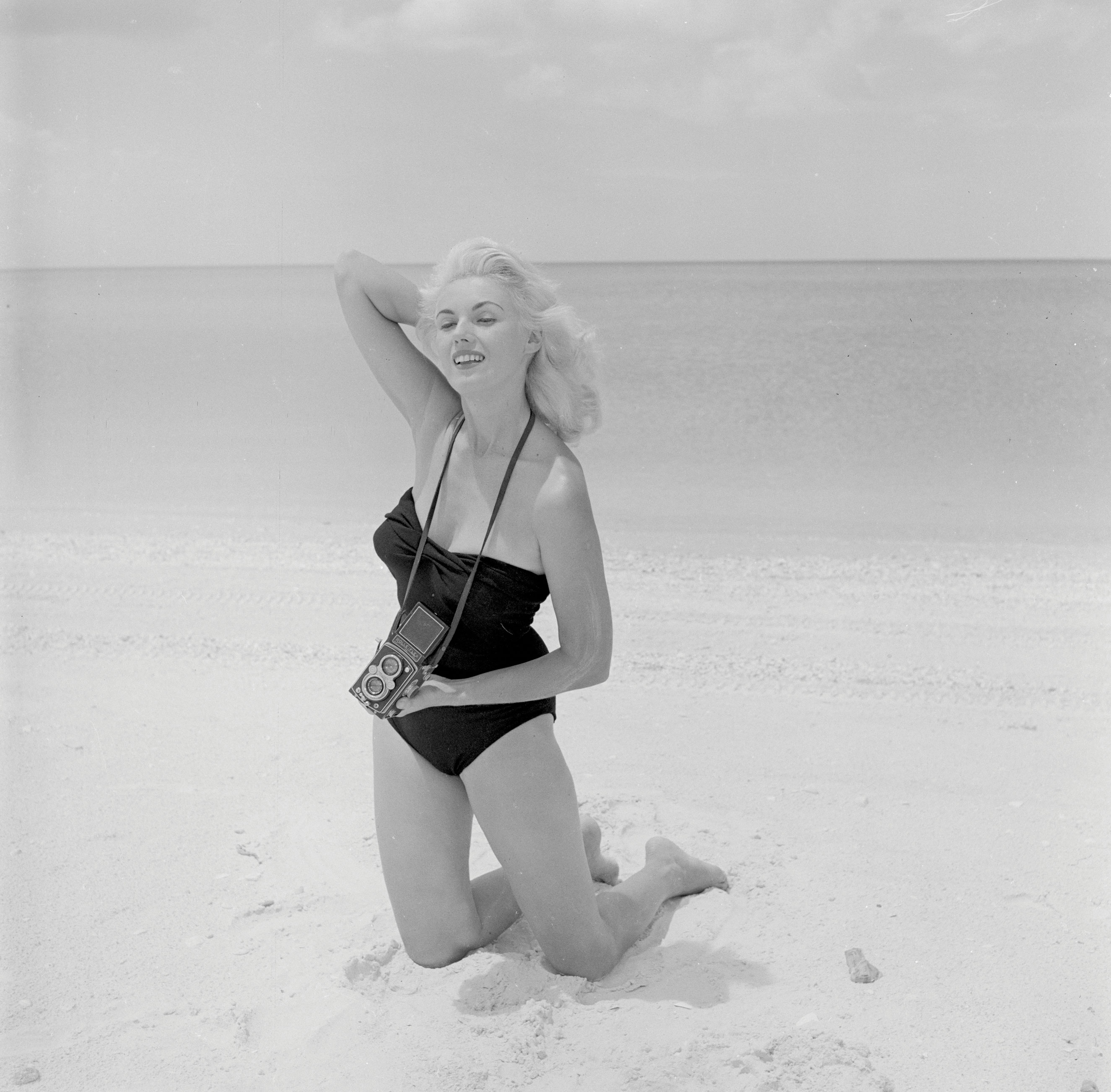 Self-portrait, Naples, Fla., in 1960 (Bunny Yeager—Courtesy of Rizzoli)