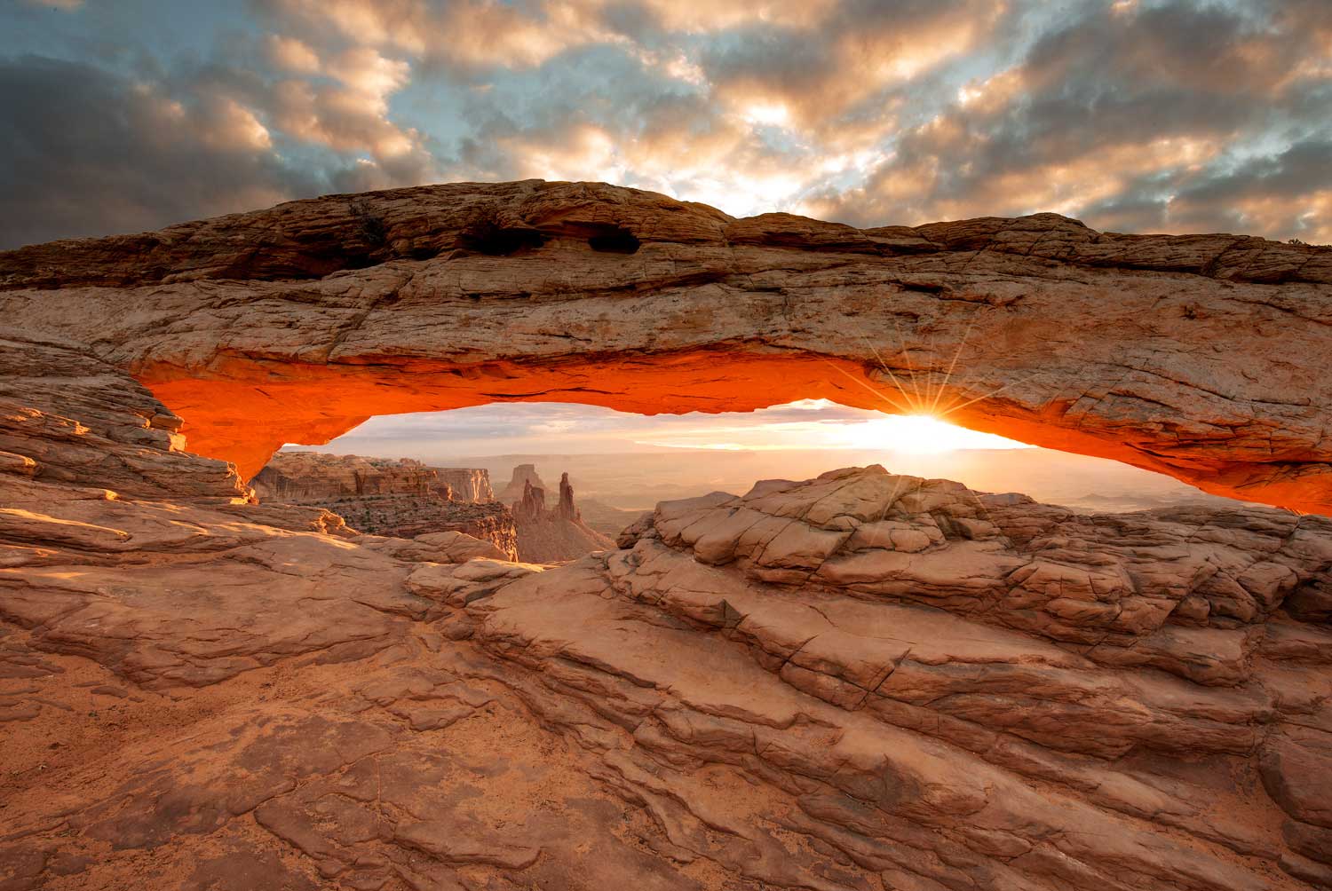 An amazing sunrise at Canyonlands National Park in Utah. This photo was captured by Ryan Engstrom on the Mesa Arch Trail -- a popular place to capture the sunrise over the park’s countless canyons and fantastically formed buttes carved by the Colorado River and its tributaries.