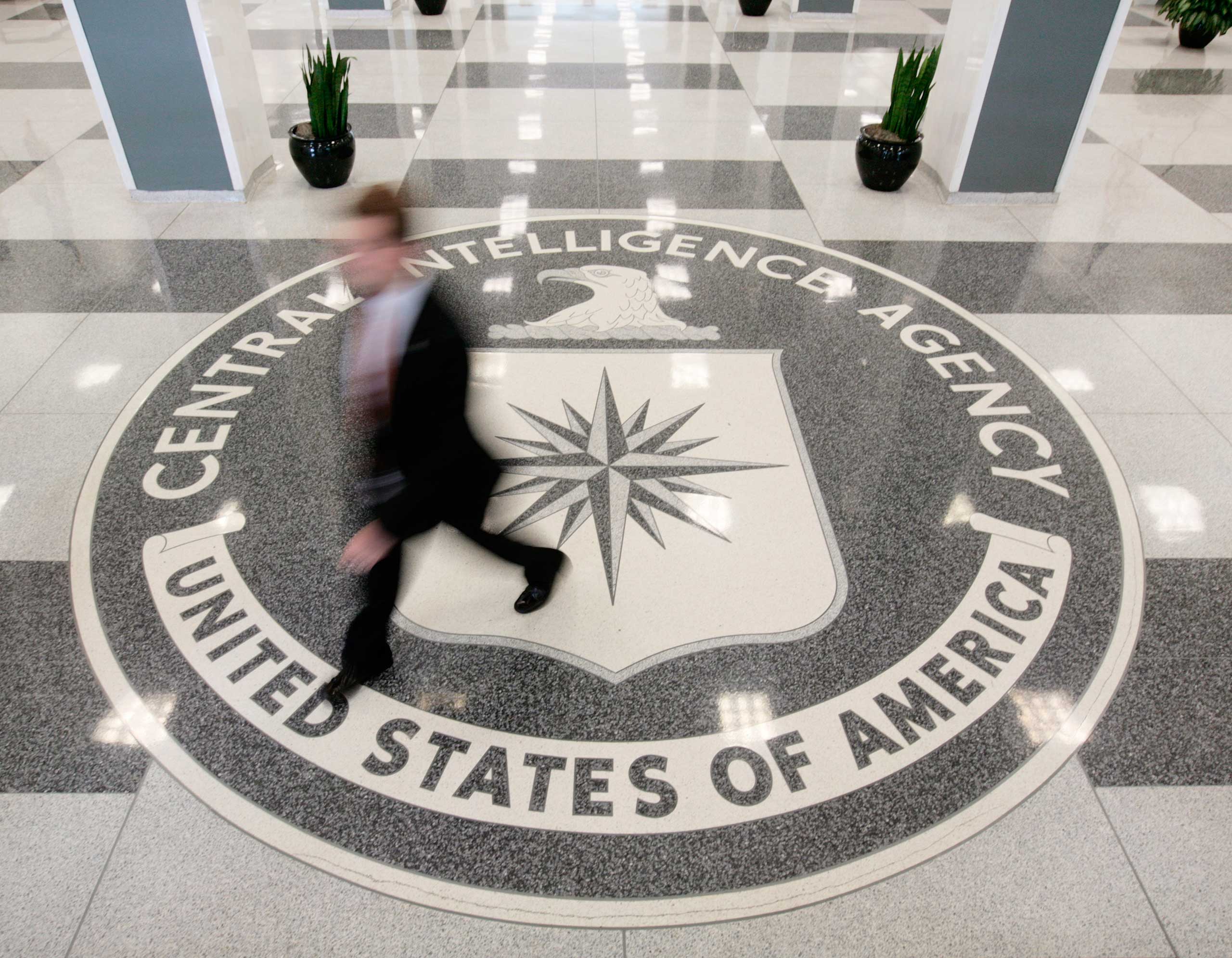 The lobby of the CIA Headquarters Building in McLean, Va. (Larry Downing—Reuters)