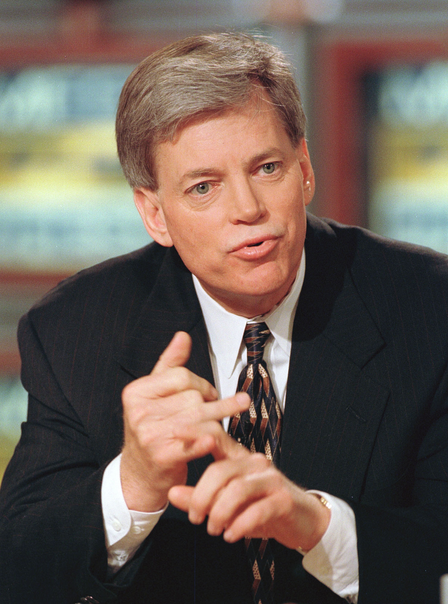 Former Klansman and congressional candidate David Duke discusses his bid for the seat opened by Rep. Bob Livingston during NBC's ''Meet the Press'' on March 28, 1999 in Washington.