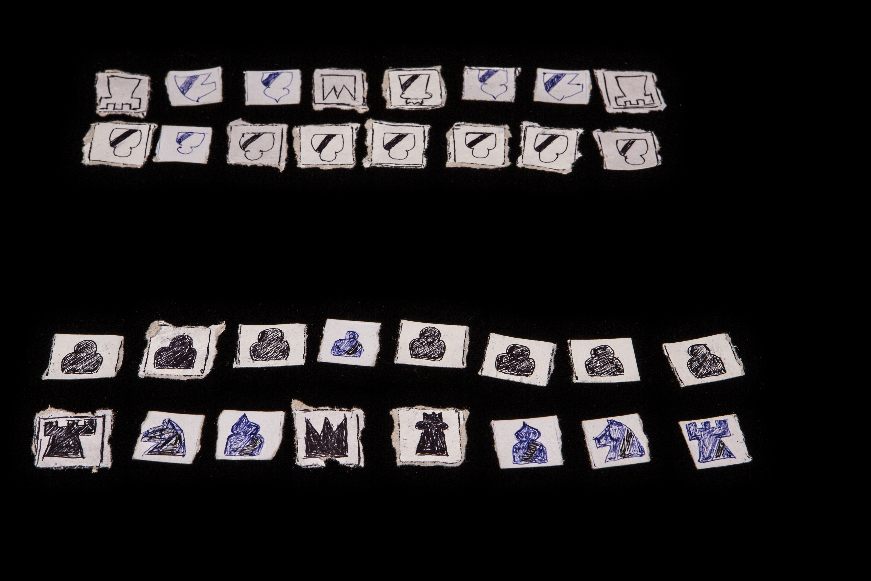 ISIS chess set.  The chess set made by the group of Western hostages held in Northern Syria by ISIS, Aug 8, 2014.