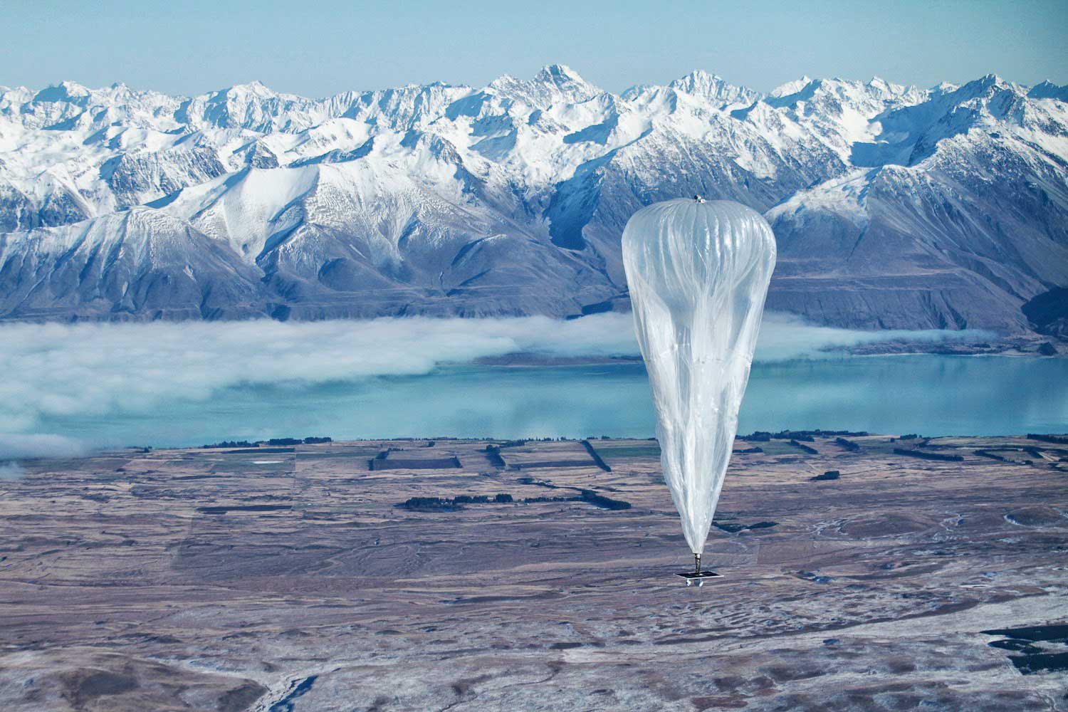 Google has been testing balloons which sail into the stratosphere and beam Internet down to Earth. (Jon Shenk—AP)