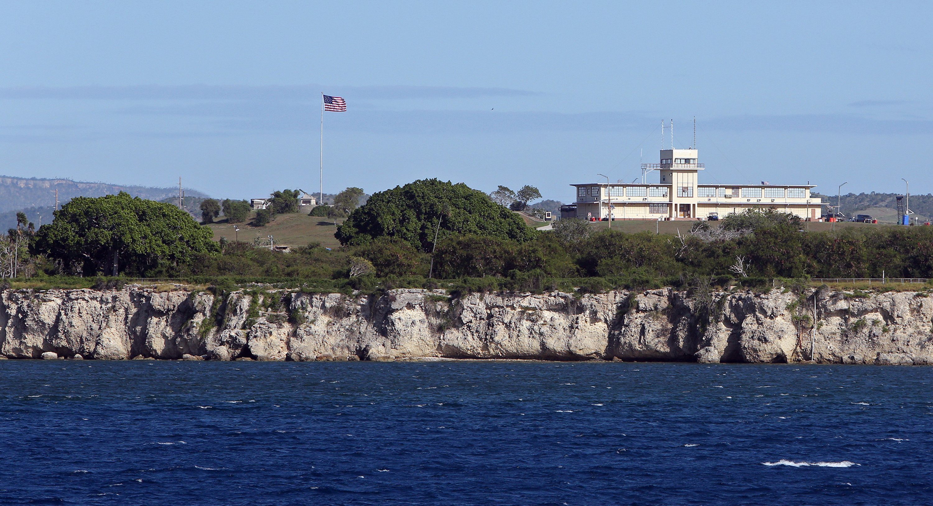 The original courtroom at the U.S. Navy base at Guantanamo Bay, Cuba. (Walter Michot—Miami Herald/Getty Images)