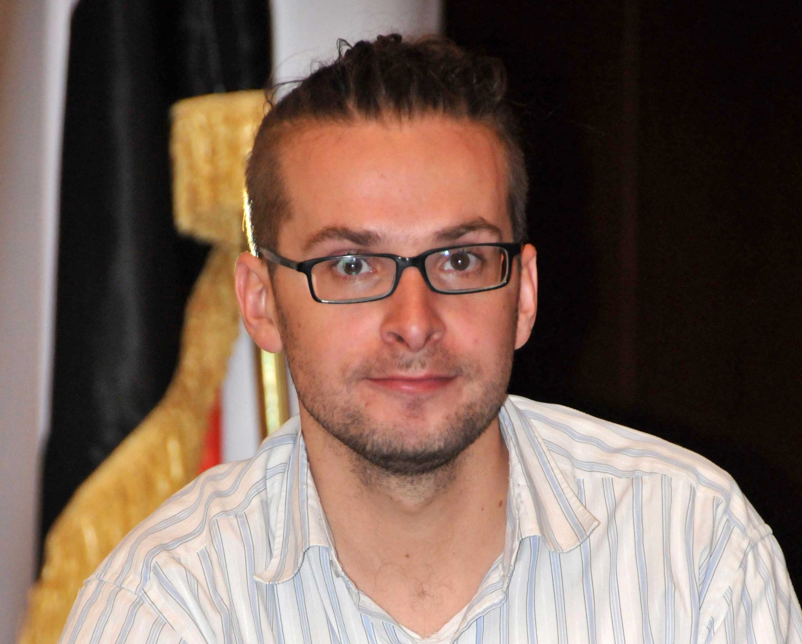 A file photograph made available Dec. 4 shows Luke Somers, a 33-year-old British born US journalist who was kidnapped by al-Qaeda's Yemen affiliate and was reportedly killed in failed rescue attempt. (Yahya Arhab—EPA)