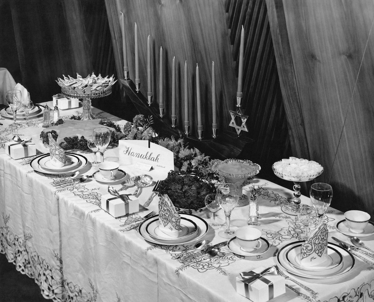 Table Set For Hanukkah