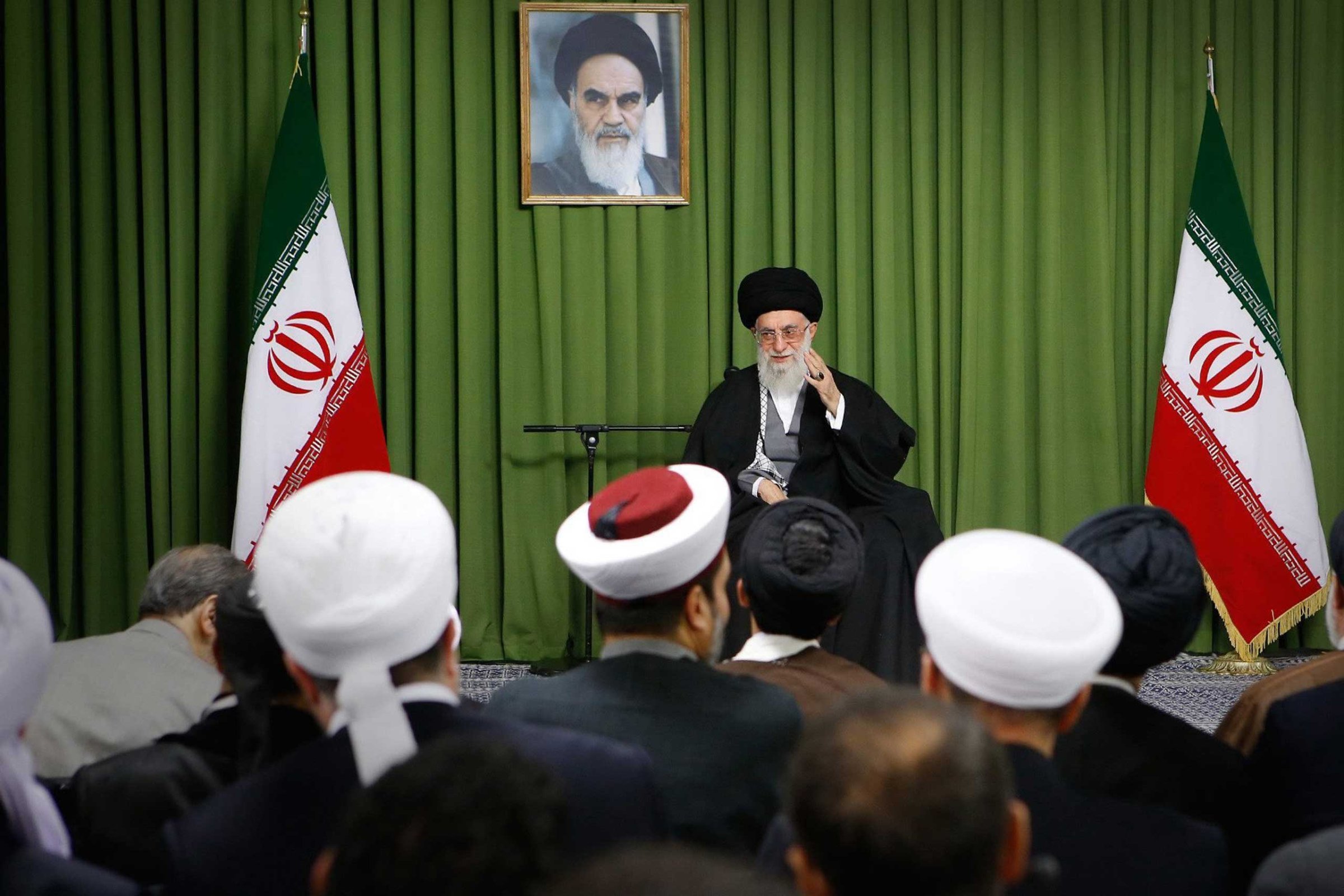 Supreme leader Ayatollah Ali Khamenei speaks during a ceremony in Tehran, Nov. 25, 2014.