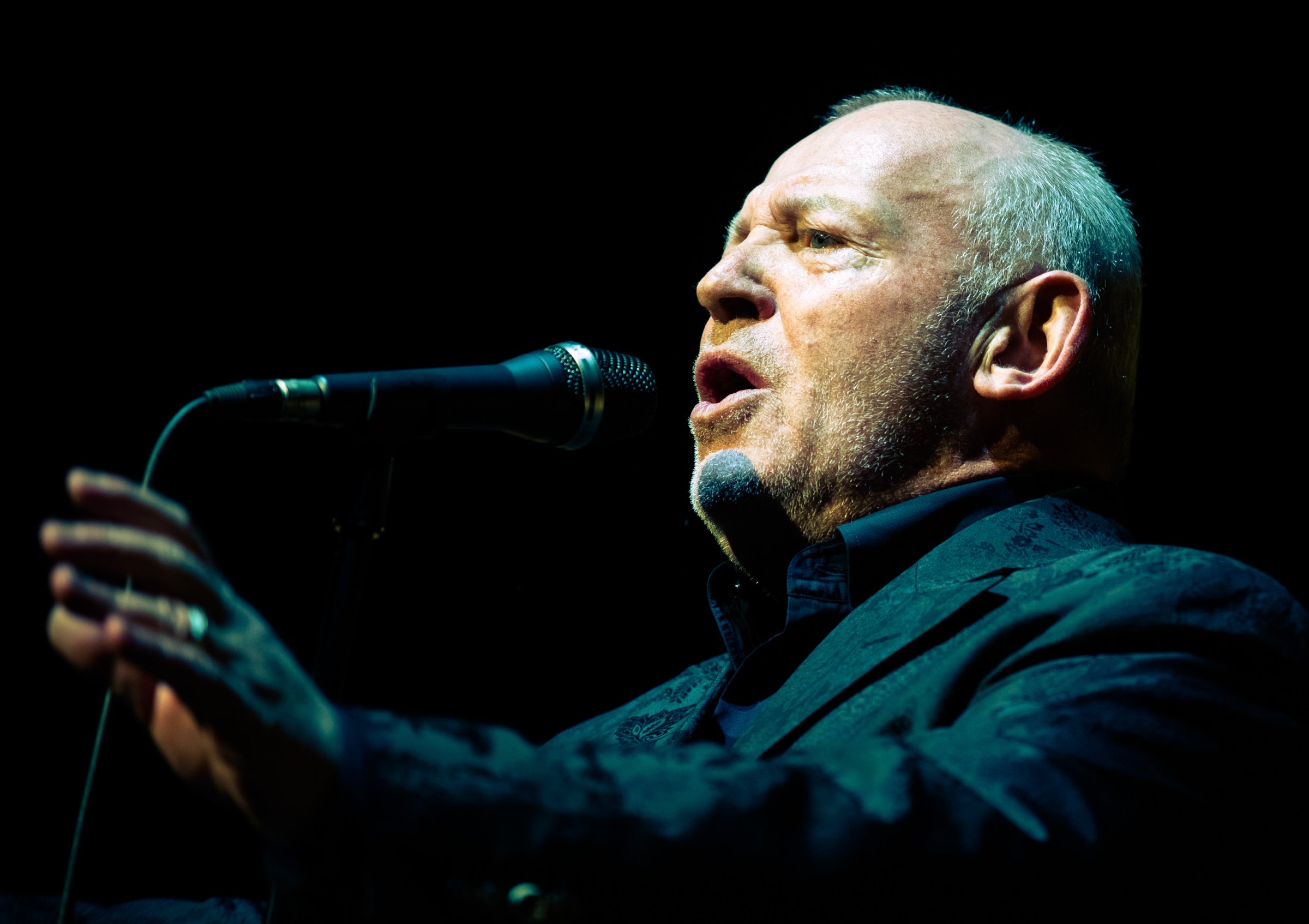 Joe Cocker on stage in Nice, France on Apr. 6, 2013.