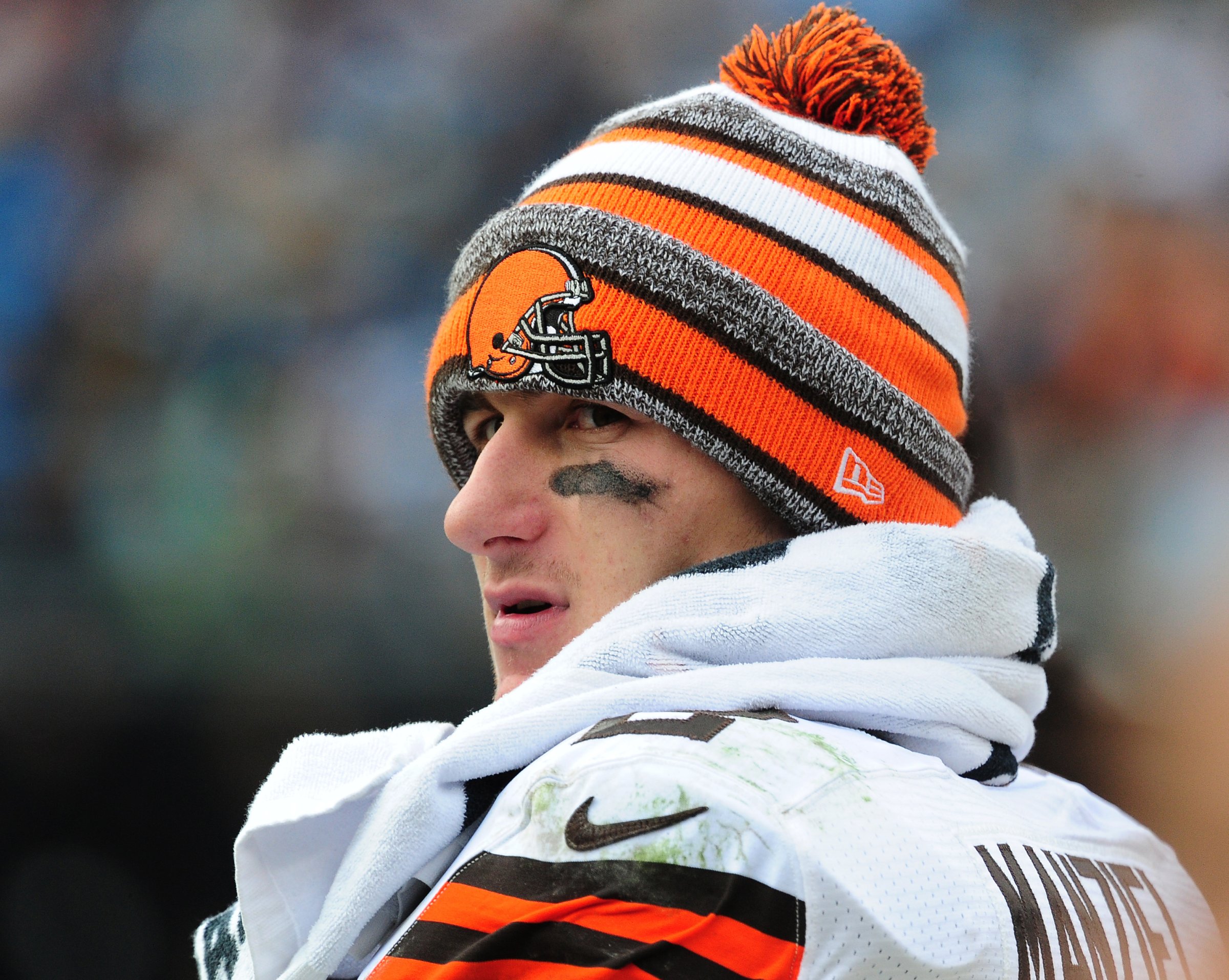 Johnny Manziel of the Cleveland Browns at the game against the Carolina Panthers on Dec. 21, 2014.