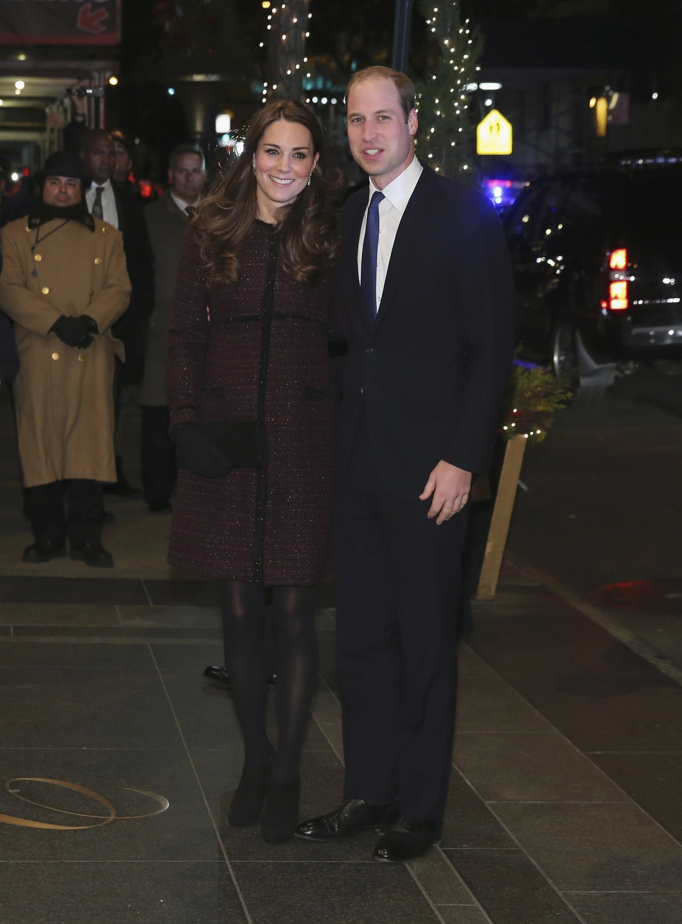 Catherine, Duchess of Cambridge and Britain's Prince William, Duke of Cambridge arrive at the Carlyle hotel in New York on Dec. 7, 2014. (Reuters)