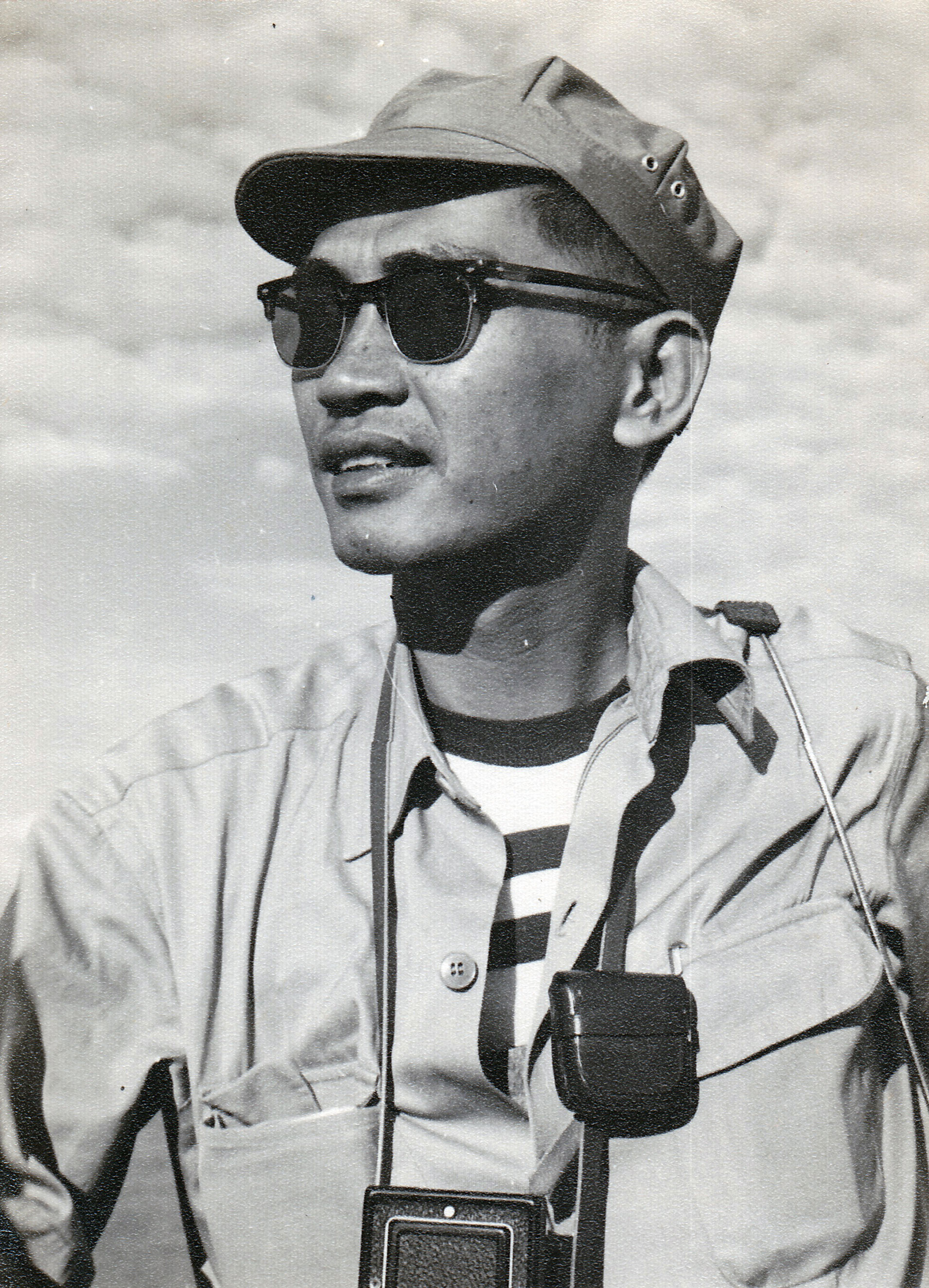 Le Minh Thai on a navy ship in South Vietnam in the 1950s.