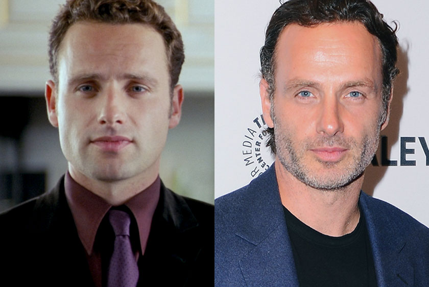 Famous for the  To me, you are perfect  notecard scene in Love Actually, Andrew Lincoln swapped his British accent for a southern drawl as Sheriff Rick Grimes on The Walking Dead.