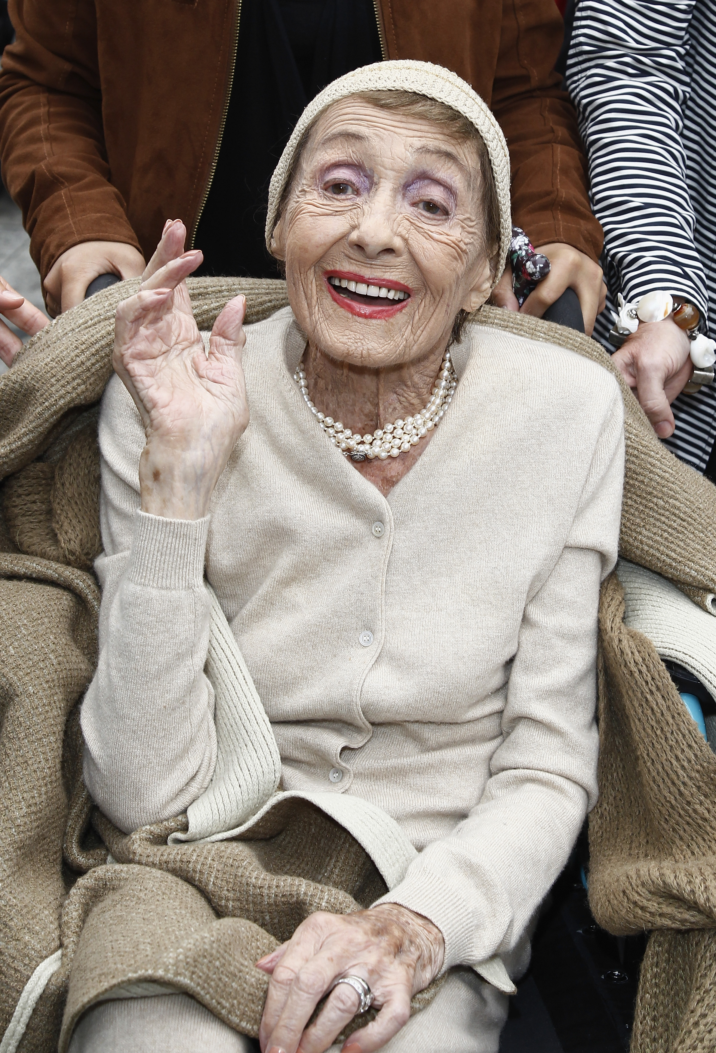 Luise Rainer at a ceremony with a Star on the Berlin Walk of Fame in Berlin, Germany on Sep. 5, 2011.