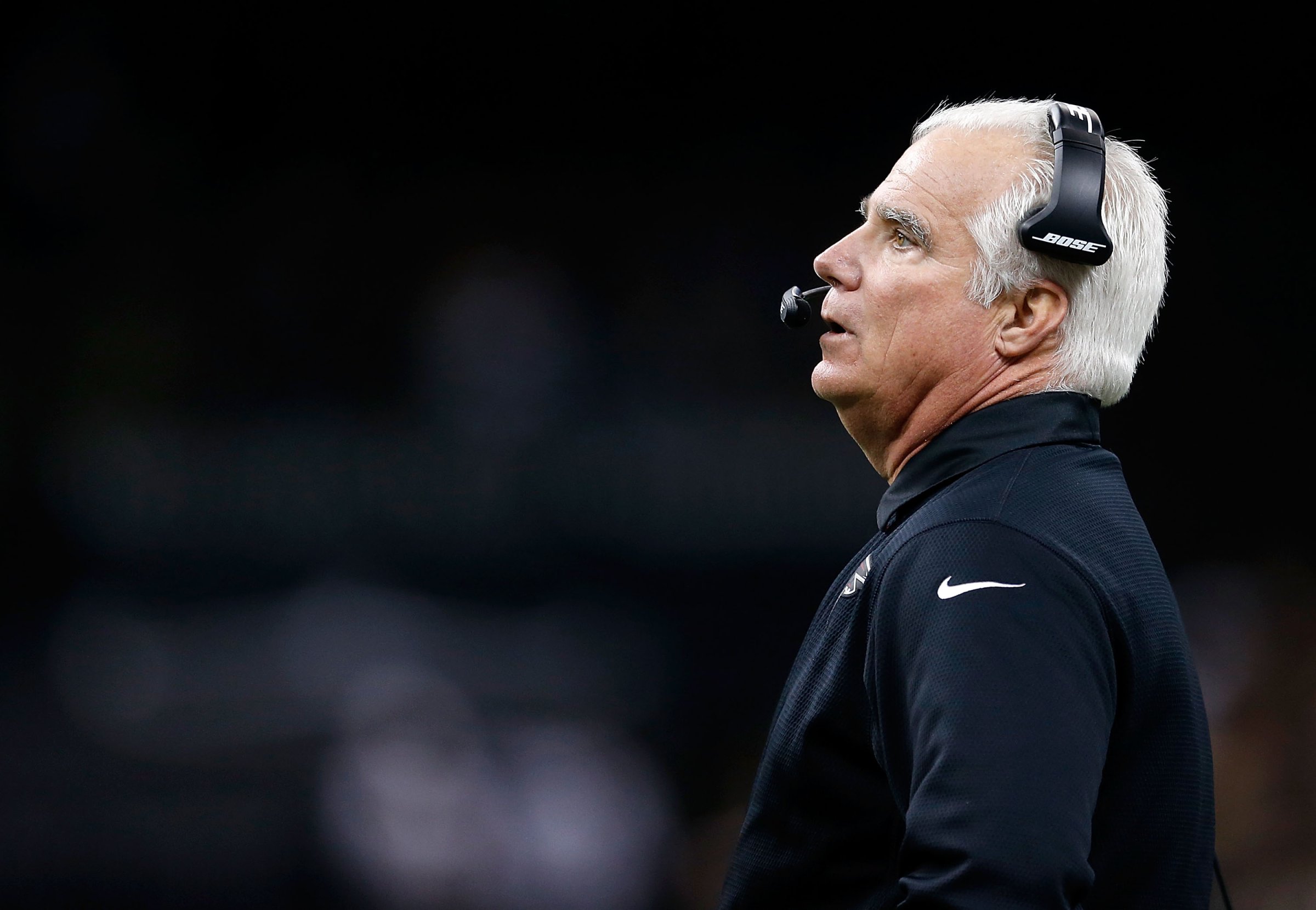Former Atlanta Falcons Head coach Mike Smith at a game between the Atlanta Falcons and the New Orleans Saints on Dec. 21, 2014 in New Orleans.