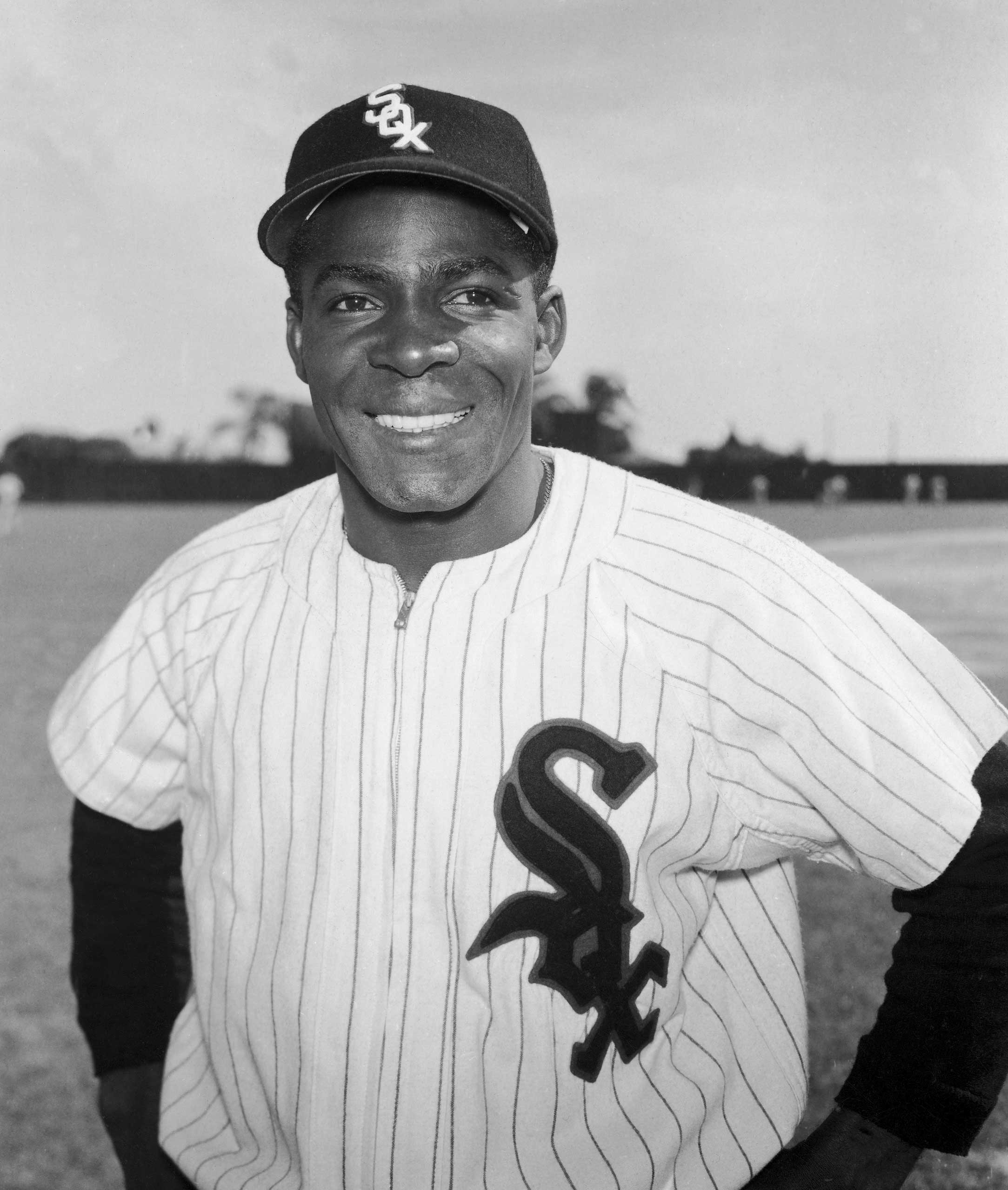 Portrait of Cuban-born Chicago White Sox baseball player Orestes 'Minnie' Minoso, circa 1955. (Getty Images)