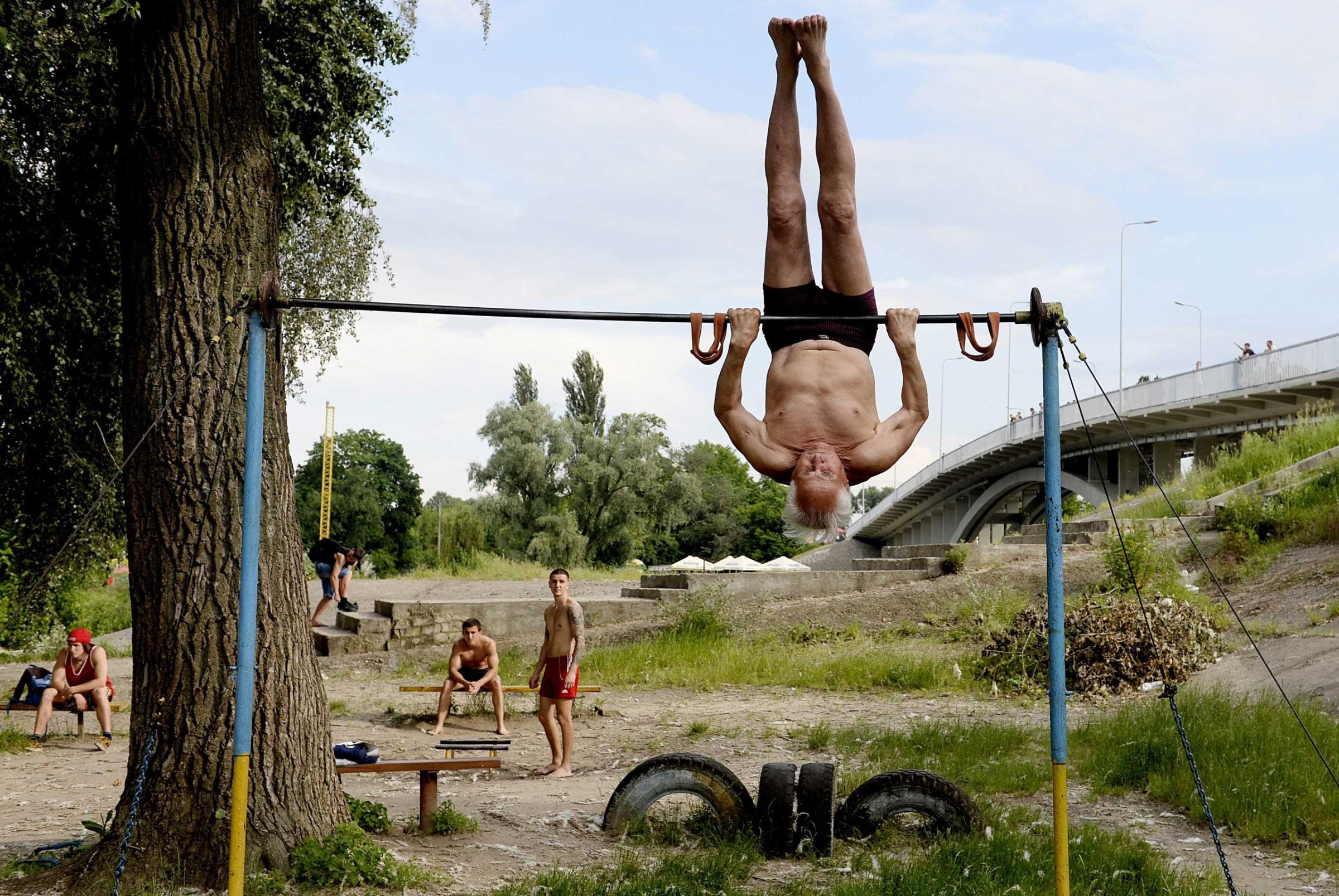 Kachalka outdoor gym in Kiev