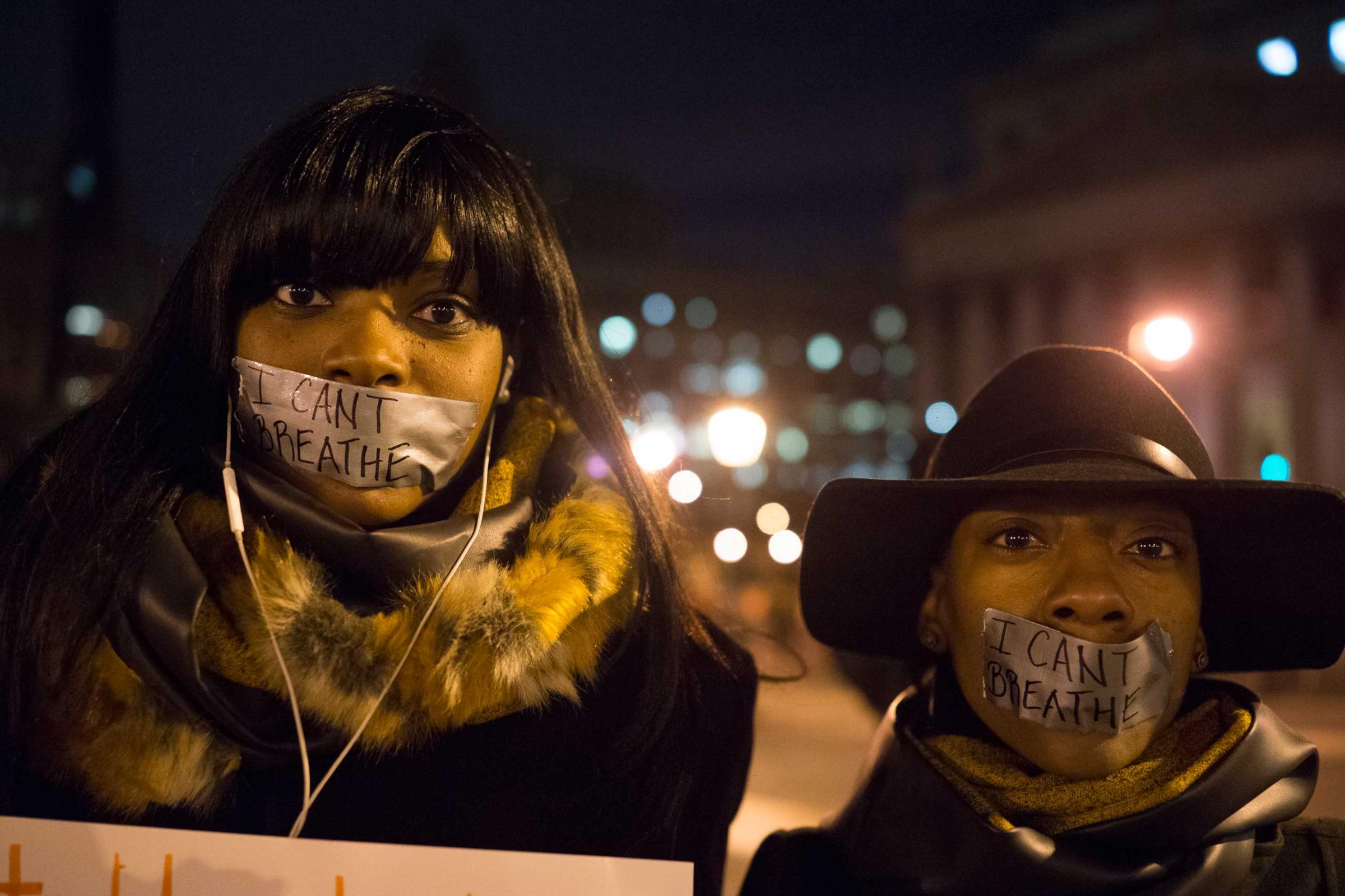 Thousands of protestors came out to demonstrate against police brutality in new York City on Dec. 13, 2014.