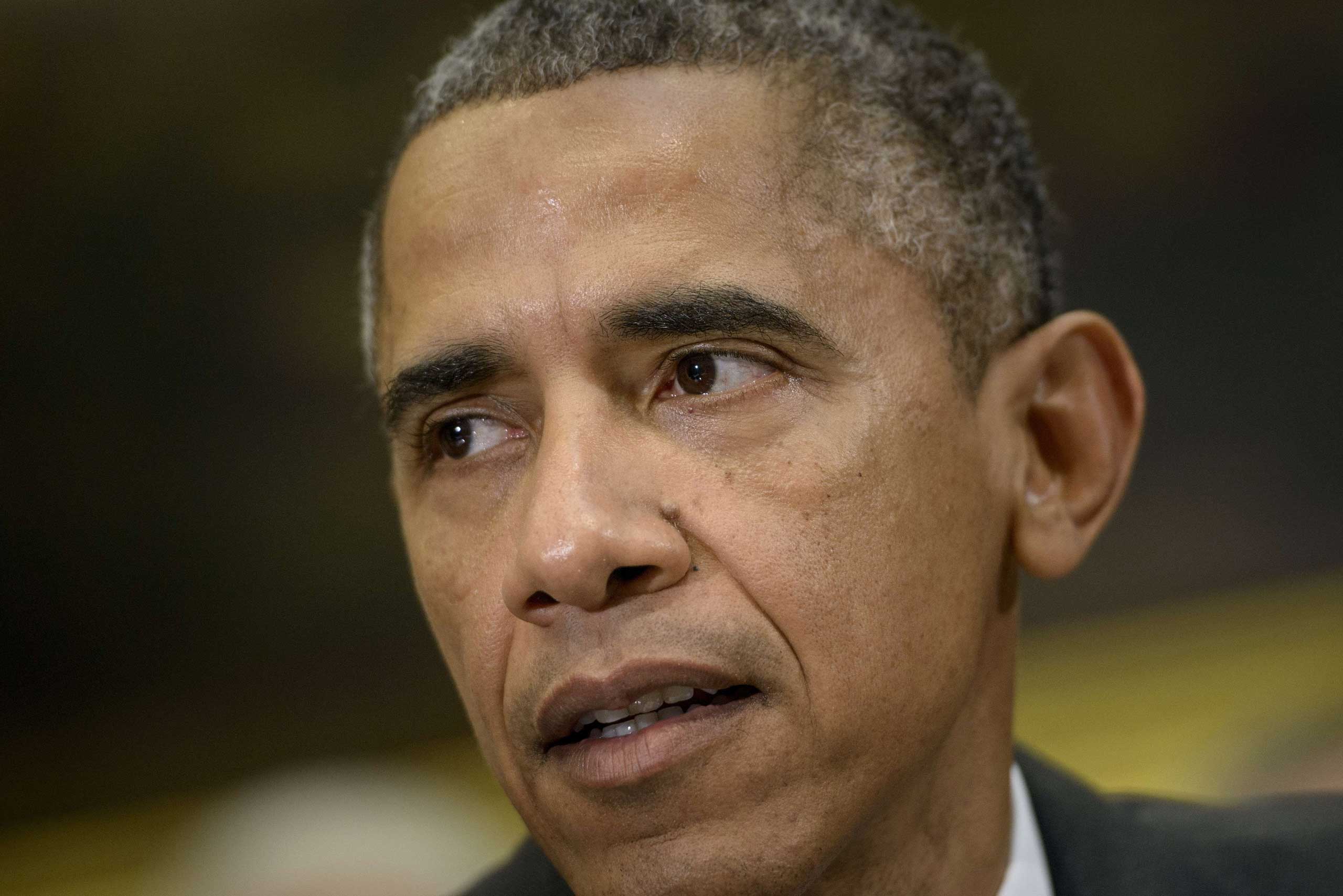 Presiden Obama at the White House Dec. 12, 2014 in Washington, DC. (Brendan Smialowski—AFP/Getty Images)