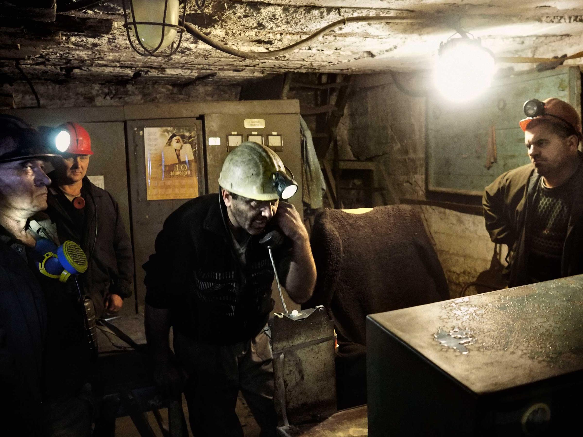 Donbass coal miners