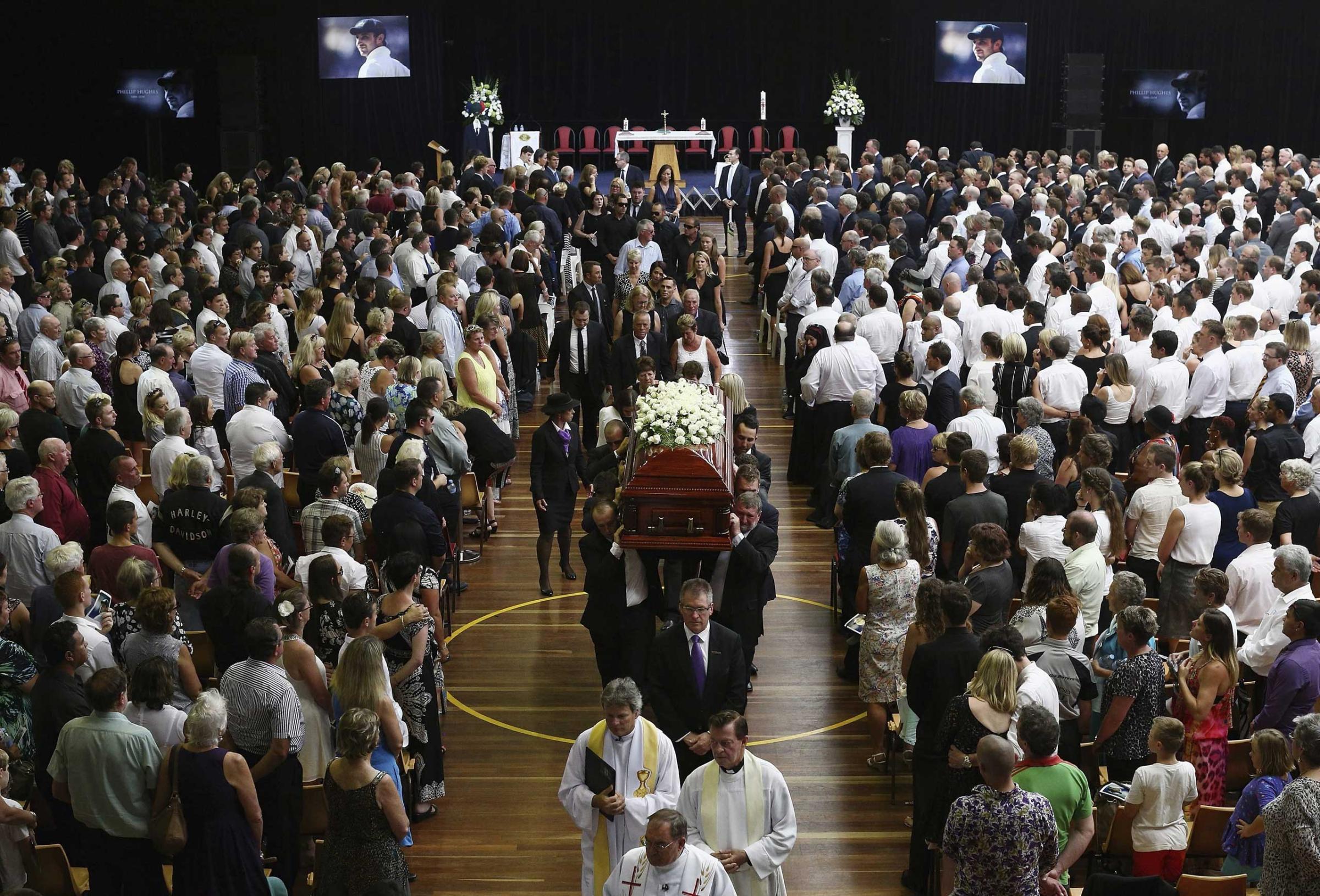 Australian cricketer Phillip Hughes funeral