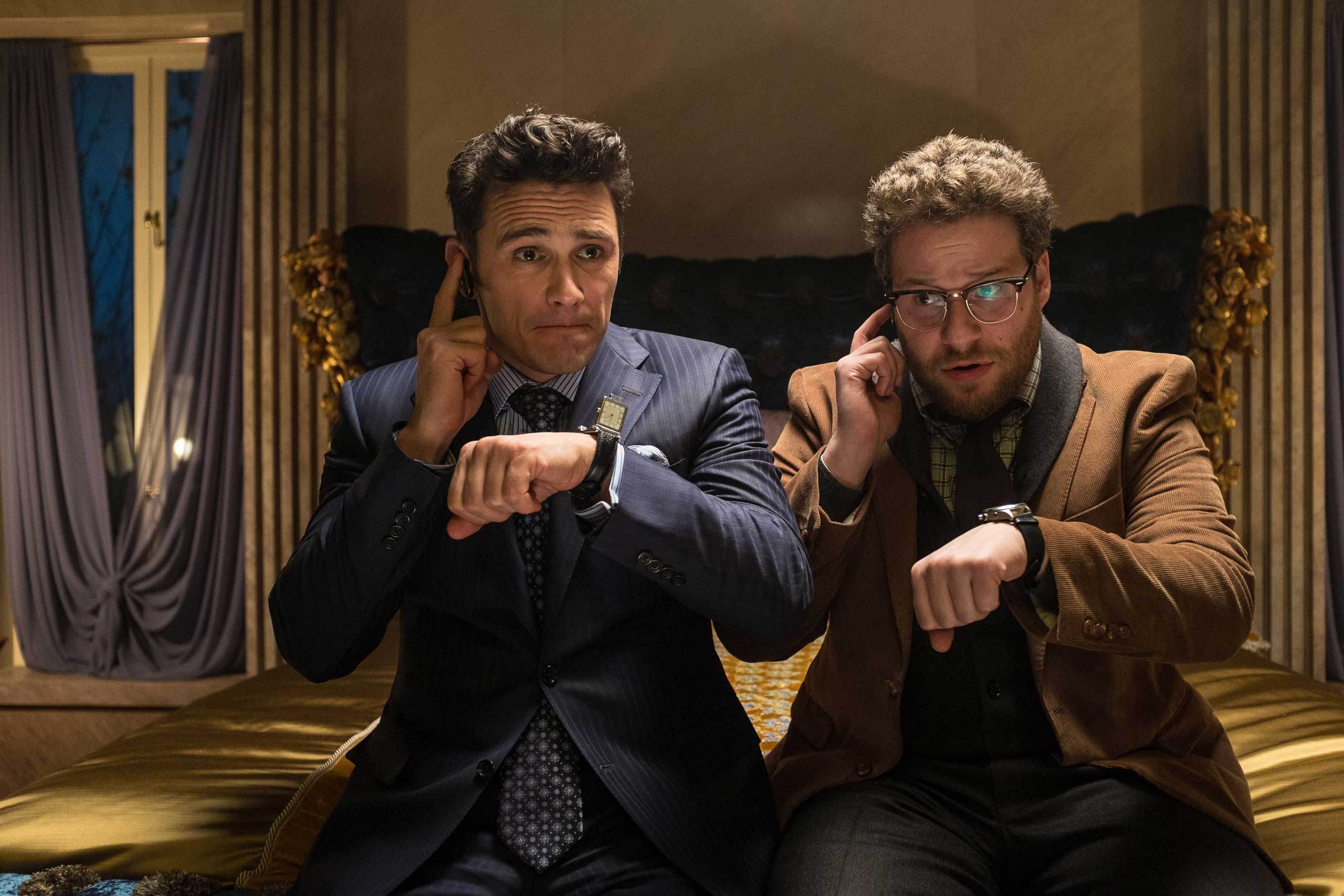 James Franco, left, as Dave, and Seth Rogen as Aaron, in a scene from "The Interview." (Ed Araquel—Sony Pictures/AP)