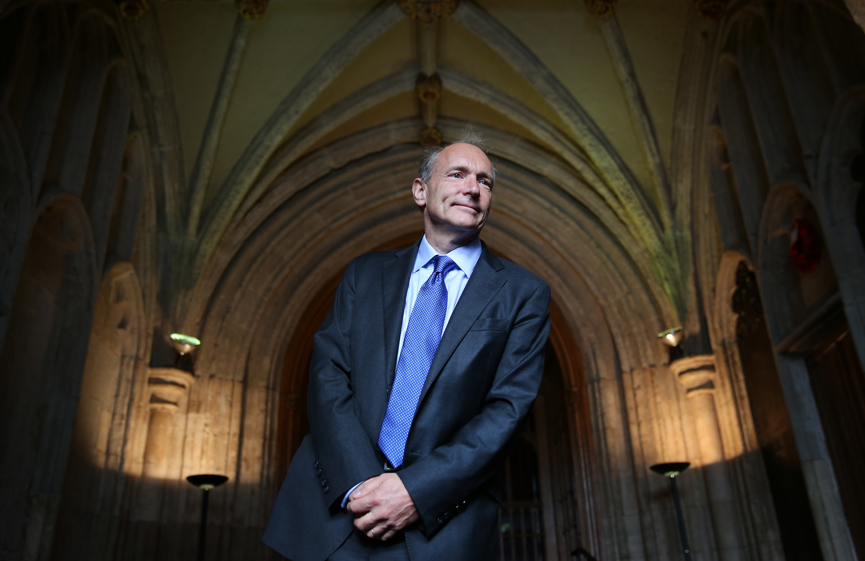Sir Tim Berners-Lee  inventor of the World Wide Web arrives at Guildhall to receive an Honorary Freedom of the City of London award on September 24, 2014 in London, England. (Peter Macdiarmid&mdash;Getty Images)