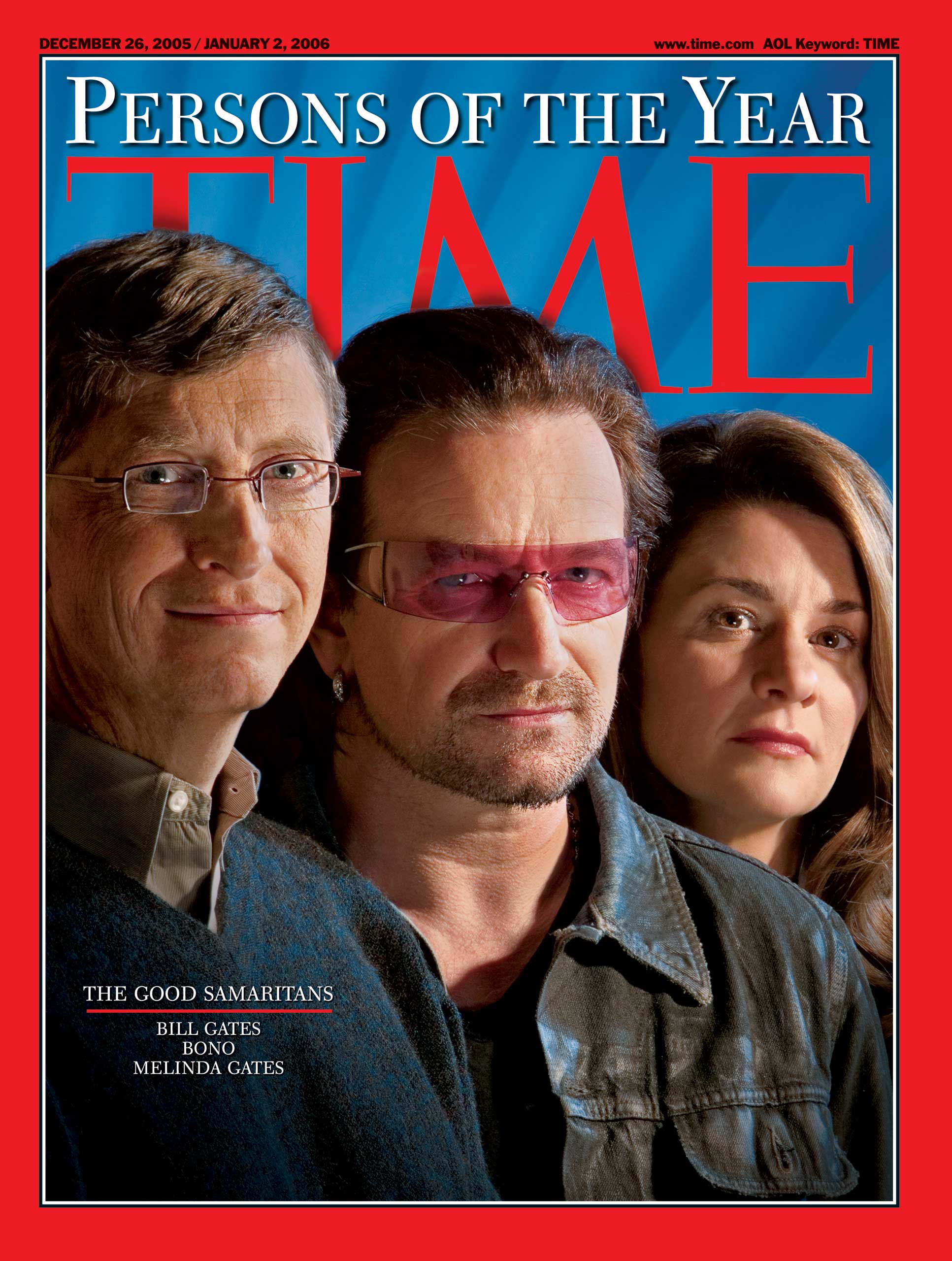 2005: The Good Samaritans: Bill Gates, Bono, Melinda Gates