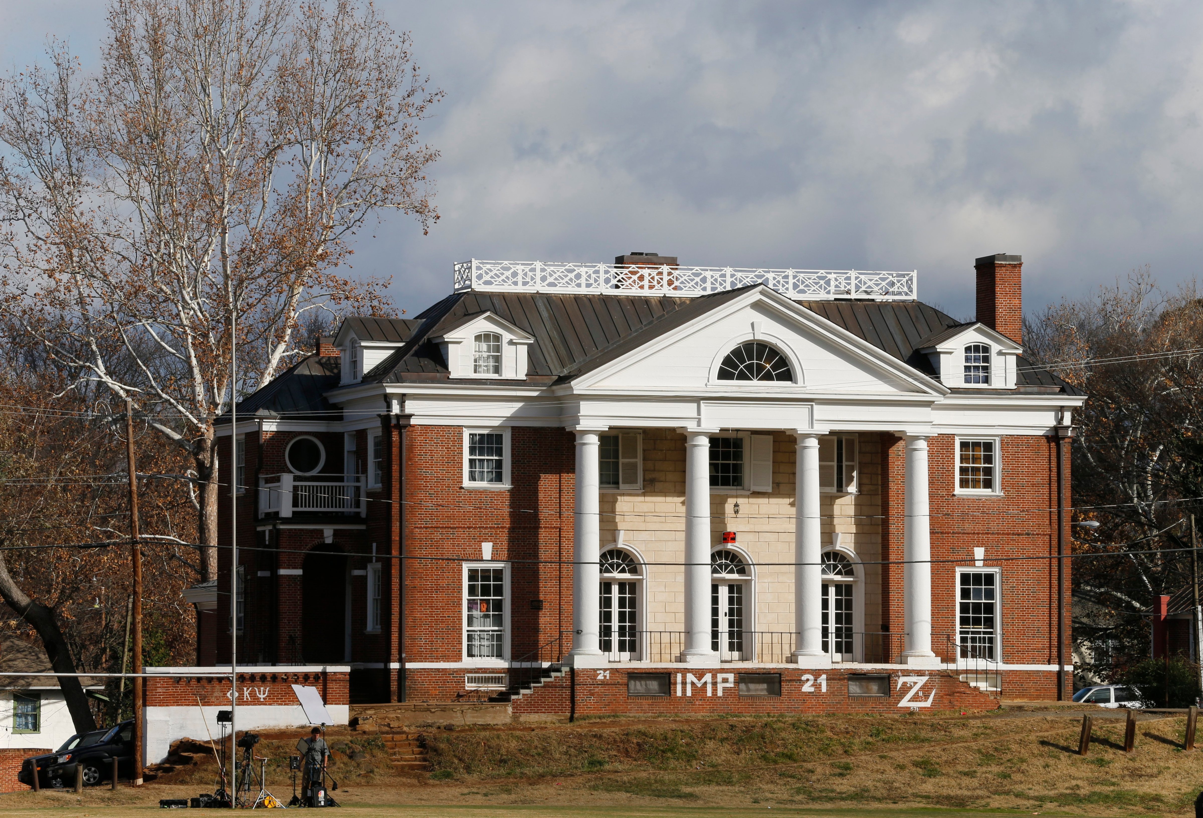 The Phi Kappa Psi fraternity house  at the University of Virginia in Charlottesville, Va. on Nov. 24, 2014. (Steve Helber—AP)
