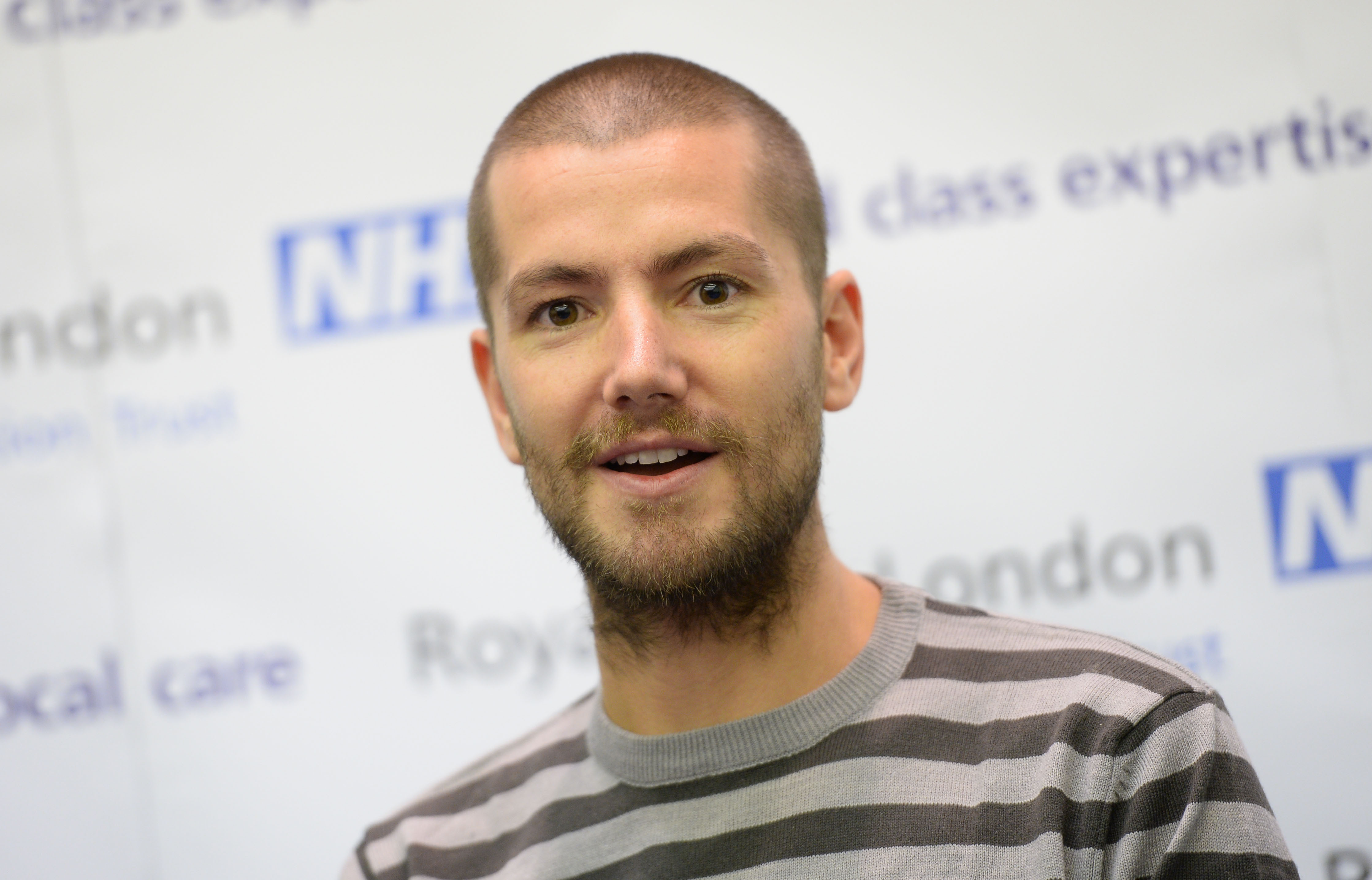 British Ebola survivor William Pooley during a press conference at the Royal Free Hospital in north London, Dec. 13, 2014. (Andrew Matthews—PA Wire/AP)
