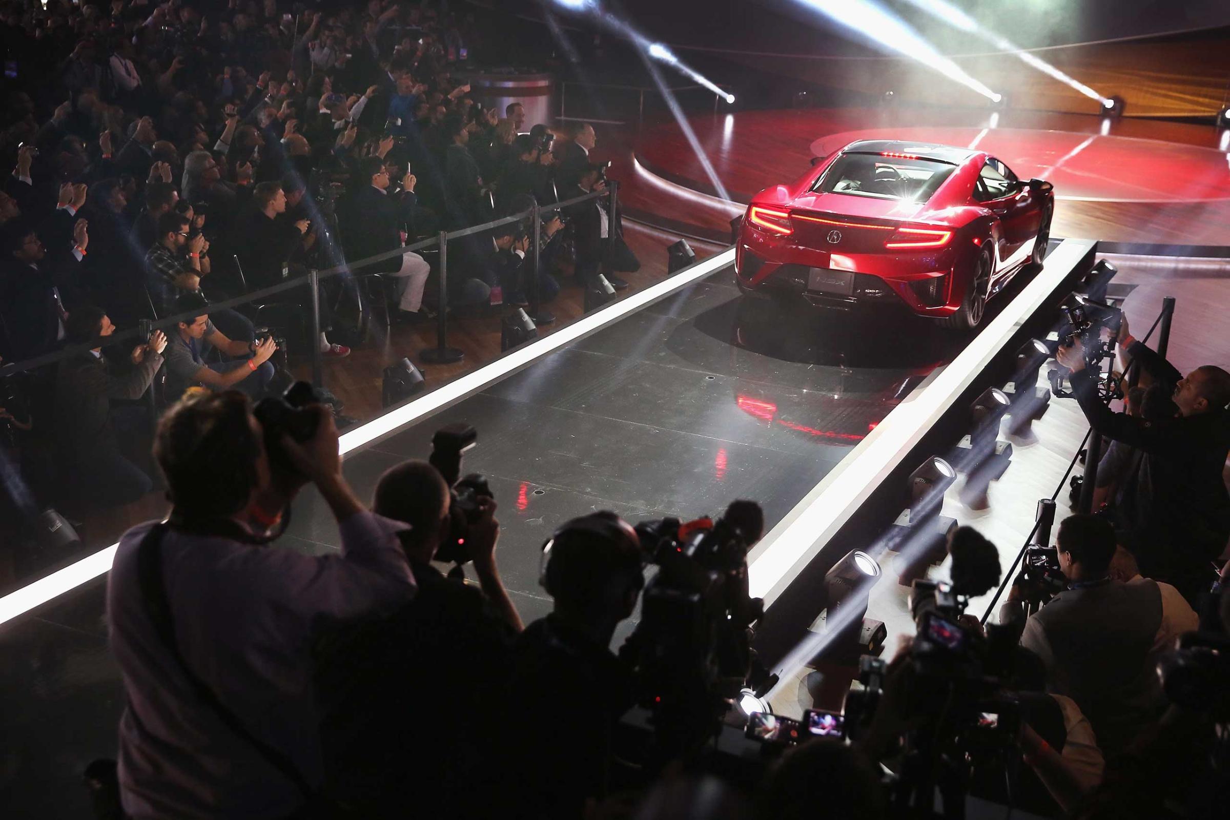 Acura introduces the new NSX on Jan. 12, 2015 in Detroit.