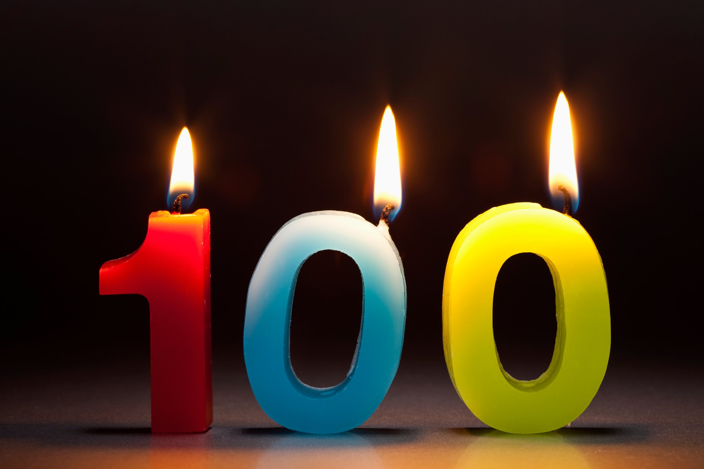 100-candles-lighted
