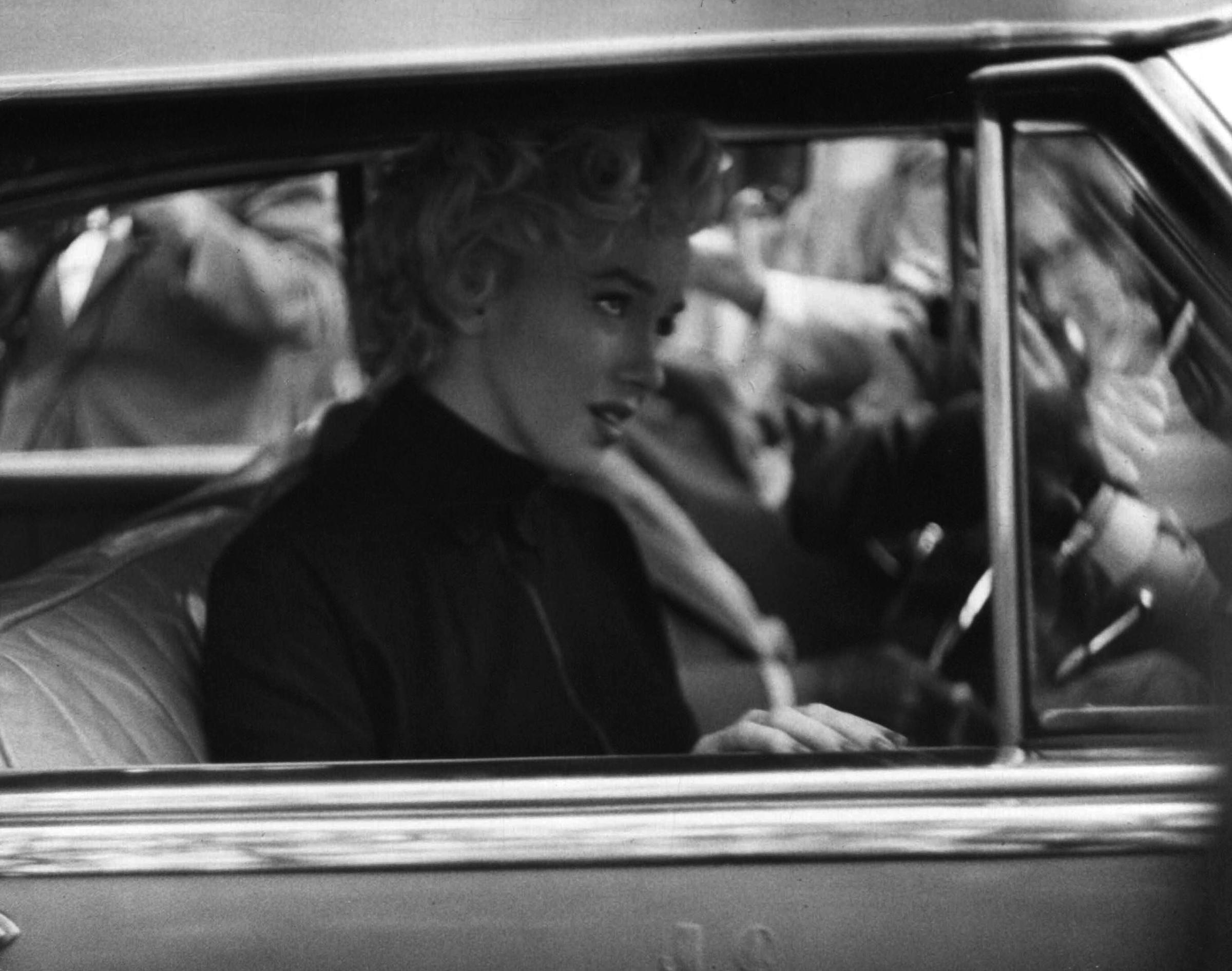 Marilyn Monroe at the time she filed for divorce from Joe DiMaggio, October 1954.