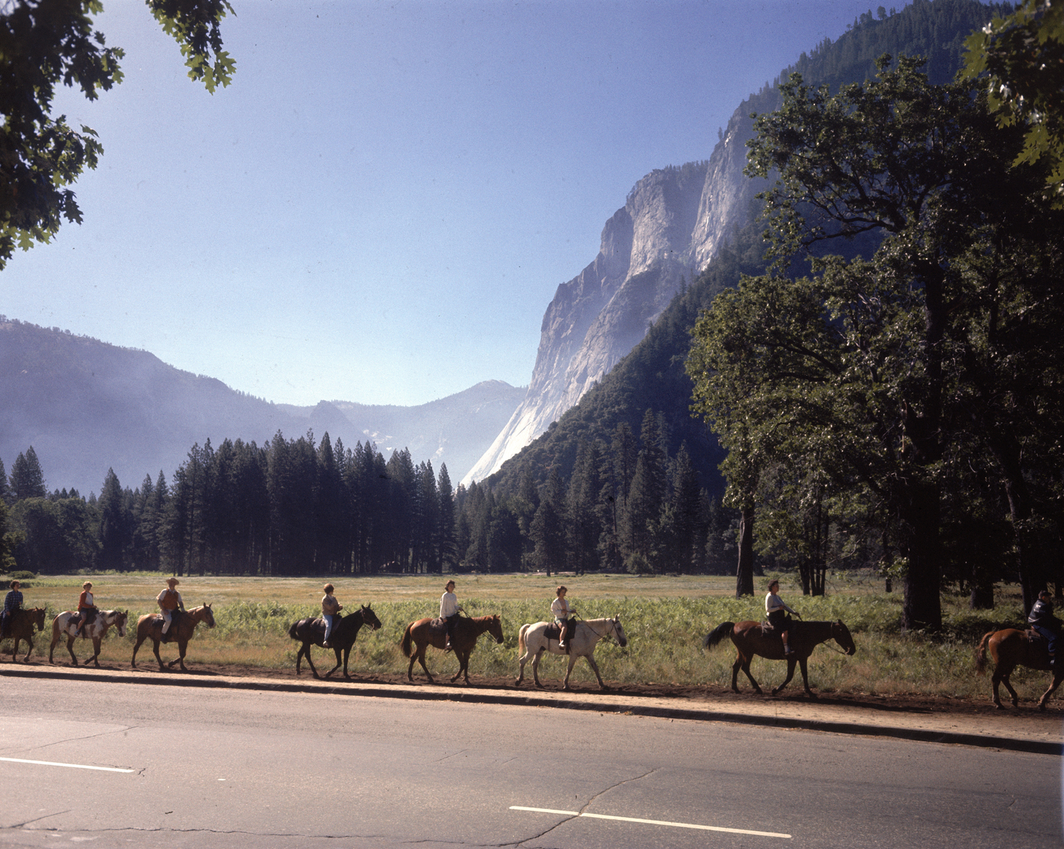 A horseback ride in Yosemite National Park, 1962.