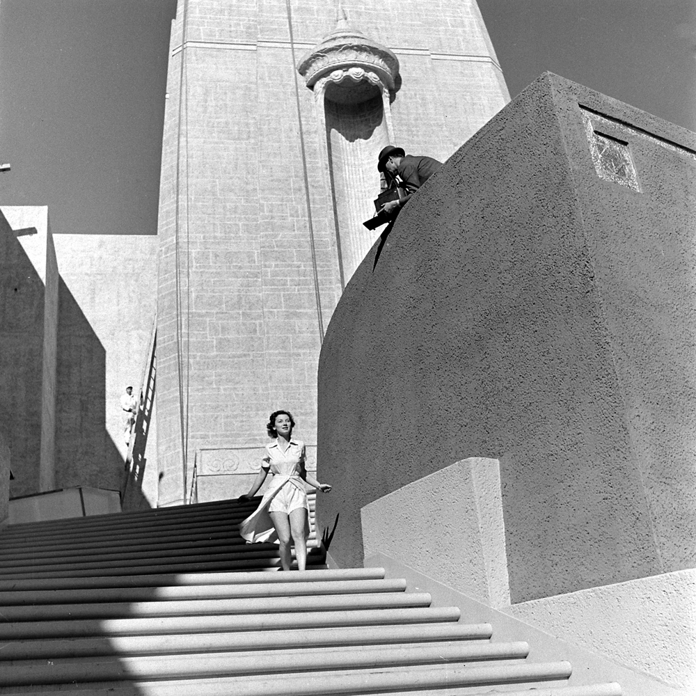 At the scene of the 1939-1940 Golden Gate International Exposition, San Francisco, 1938.