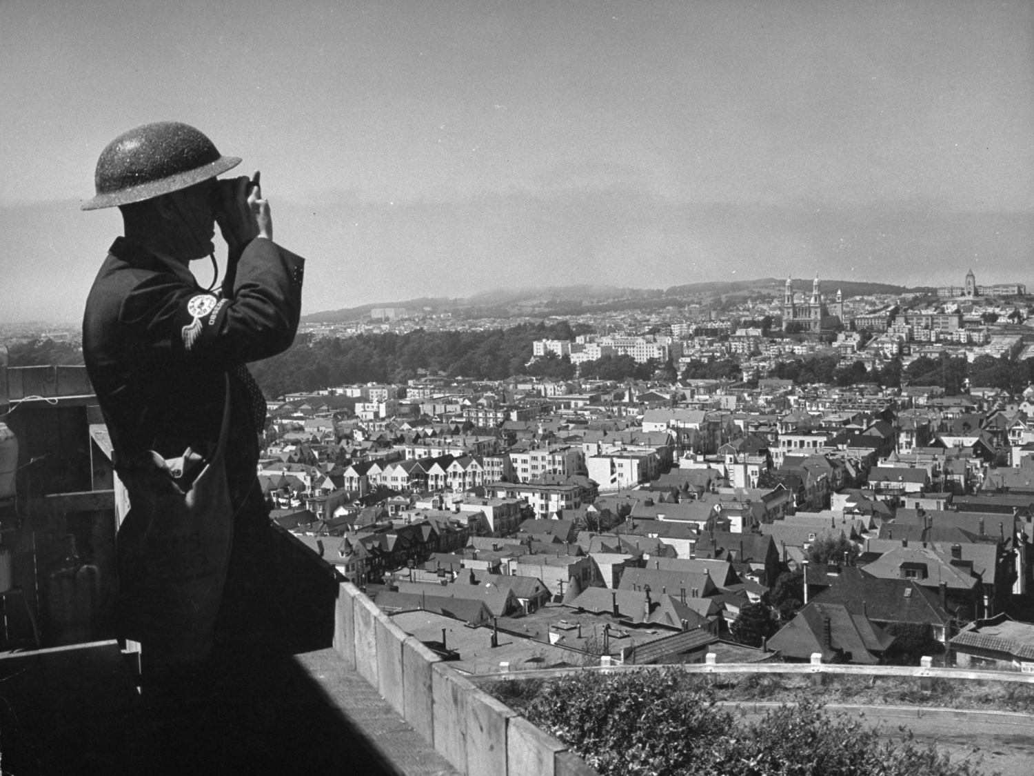 A civilian observer and plane-spotter, San Francisco, 1942.