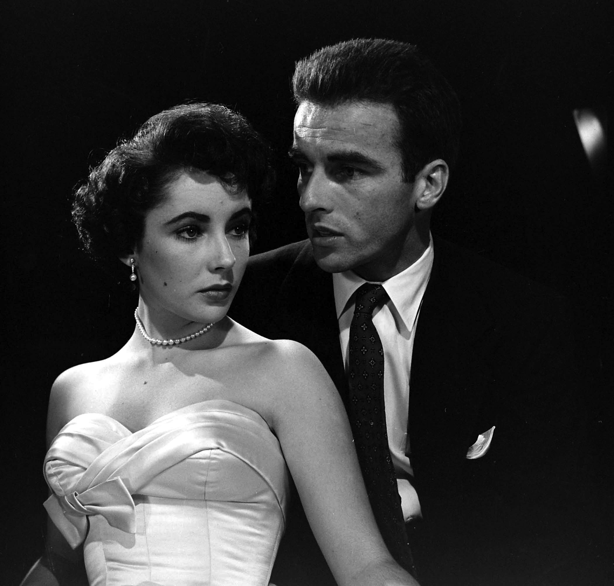Elizabeth Taylor with Montgomery Clift in 1950