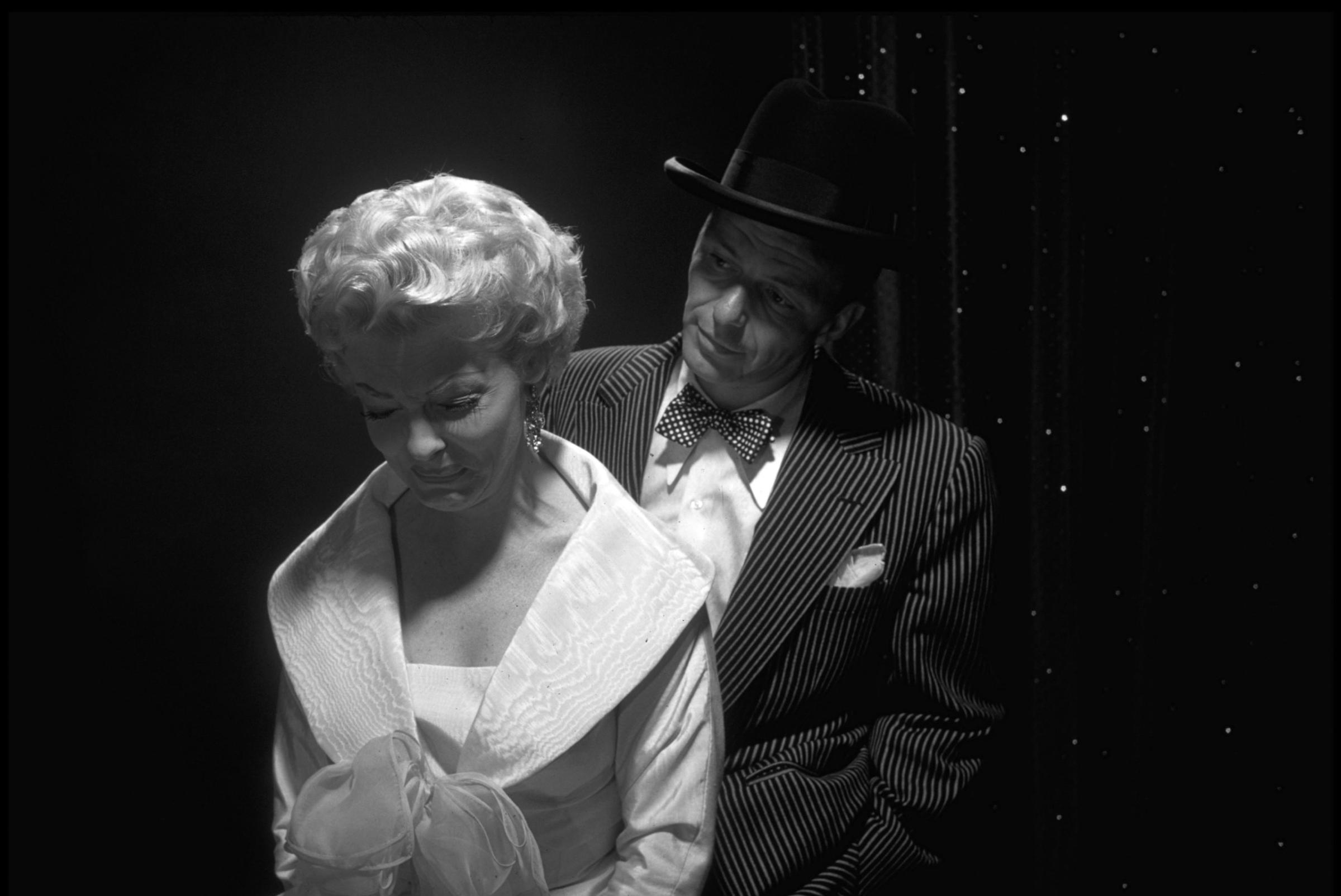 Frank Sinatra and Vivian Blaine in Guys and Dolls in 1955