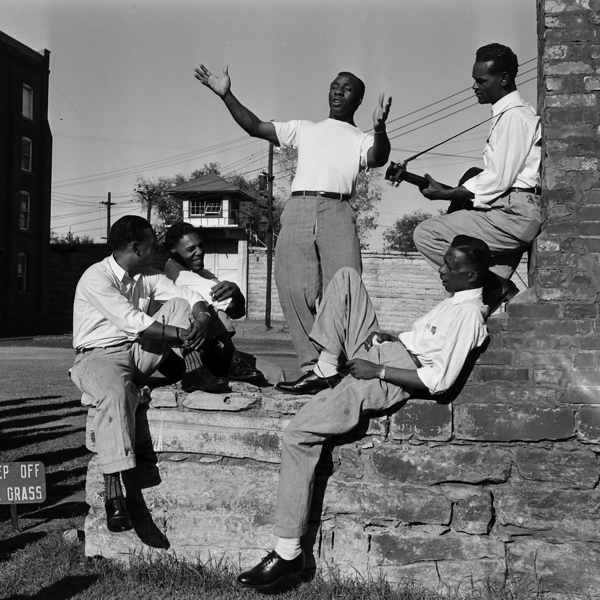 Members of the incarcerated musical group the Prisonaires, Tennessee, 1953.
