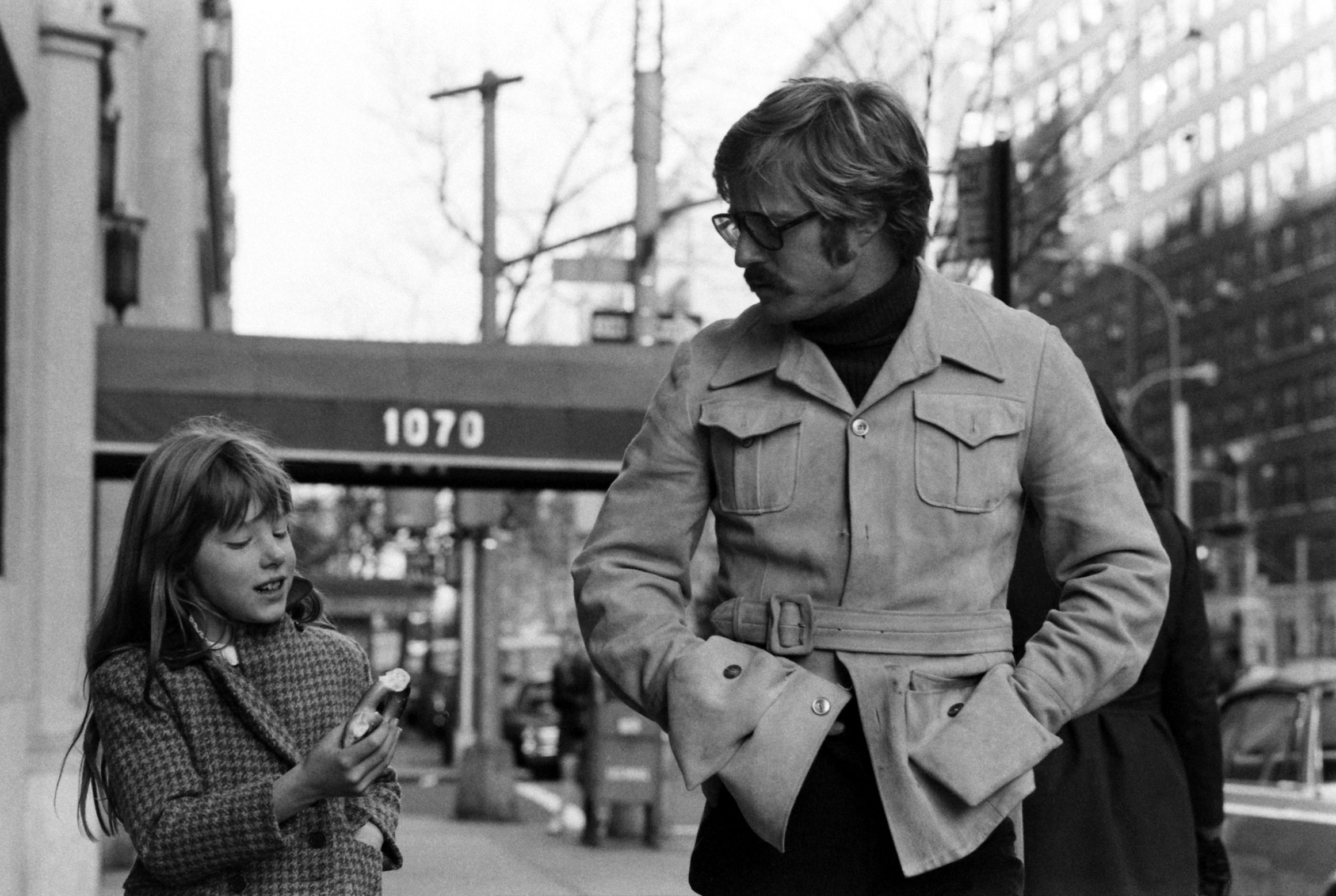 Robert Redford with daughter, Shauna, New York City, 1969