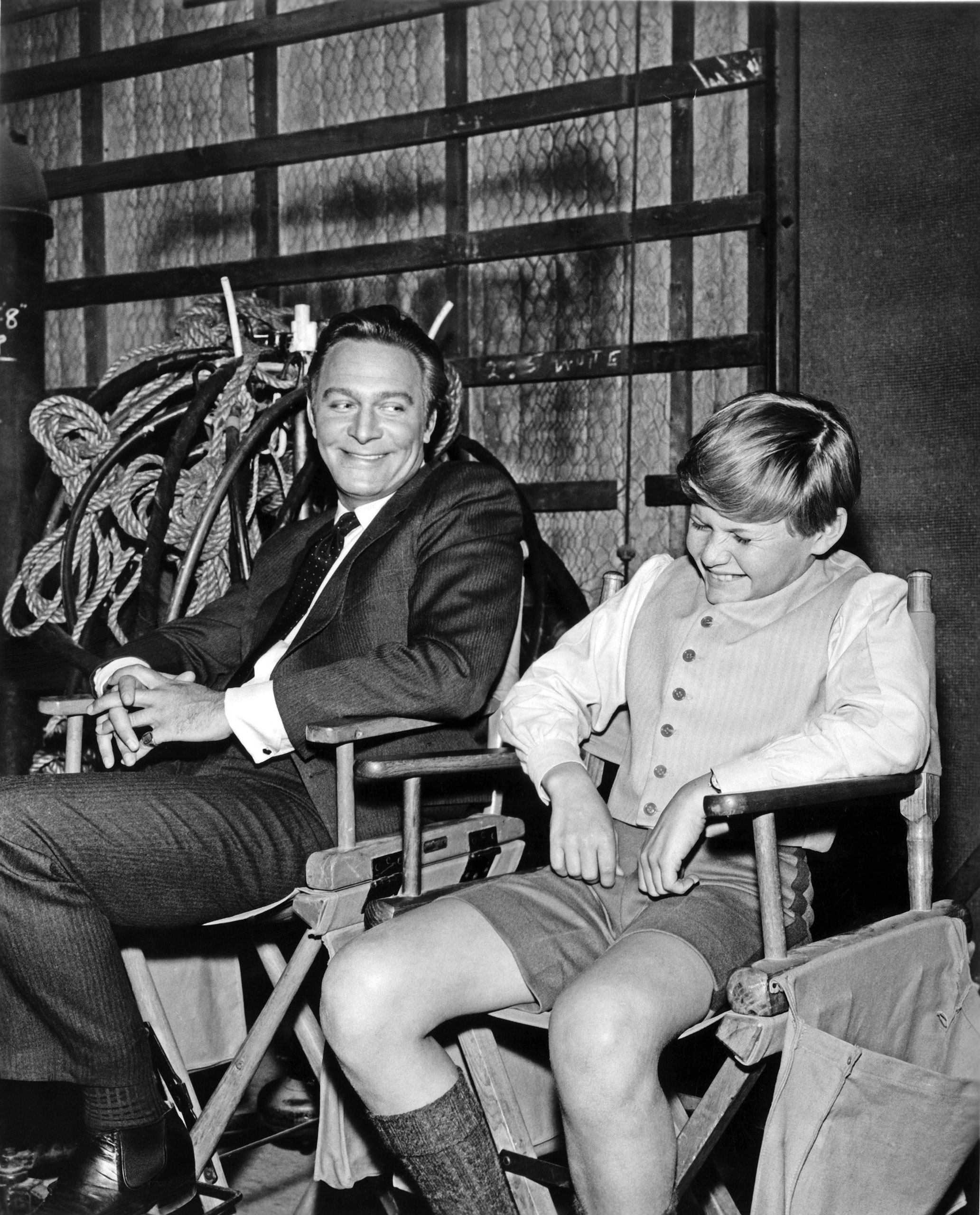 Christopher Plummer and Duane Chase on the set of The Sound of Music.