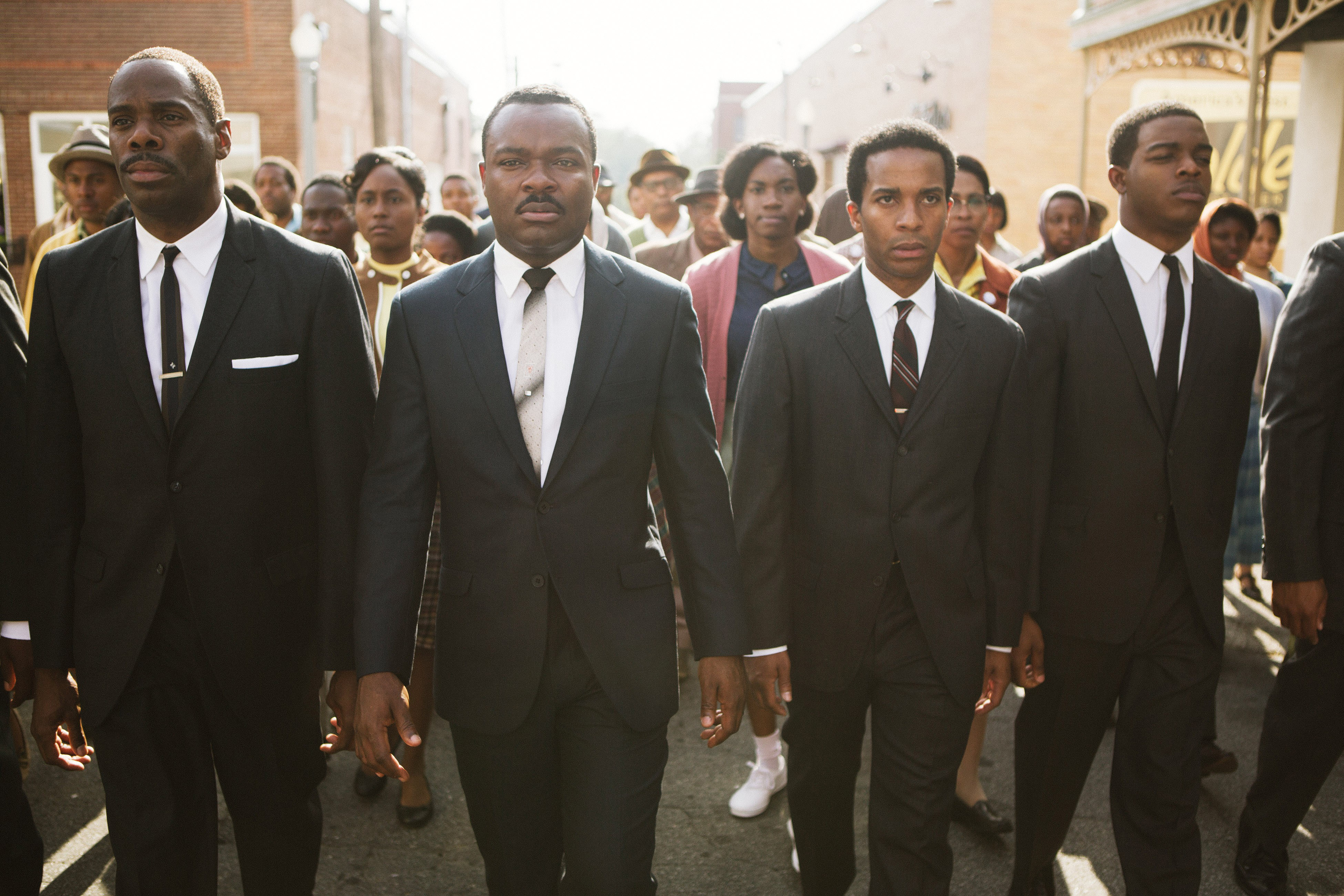 From left: Colman Domingo, David Oyelowo (as Martin Luther King, Jr.), Andre Holland and Stephan James in a scene from <i>Selma</i>. (Atsushi Nishijima—Paramount Pictures/Courtesy Everett Collection)