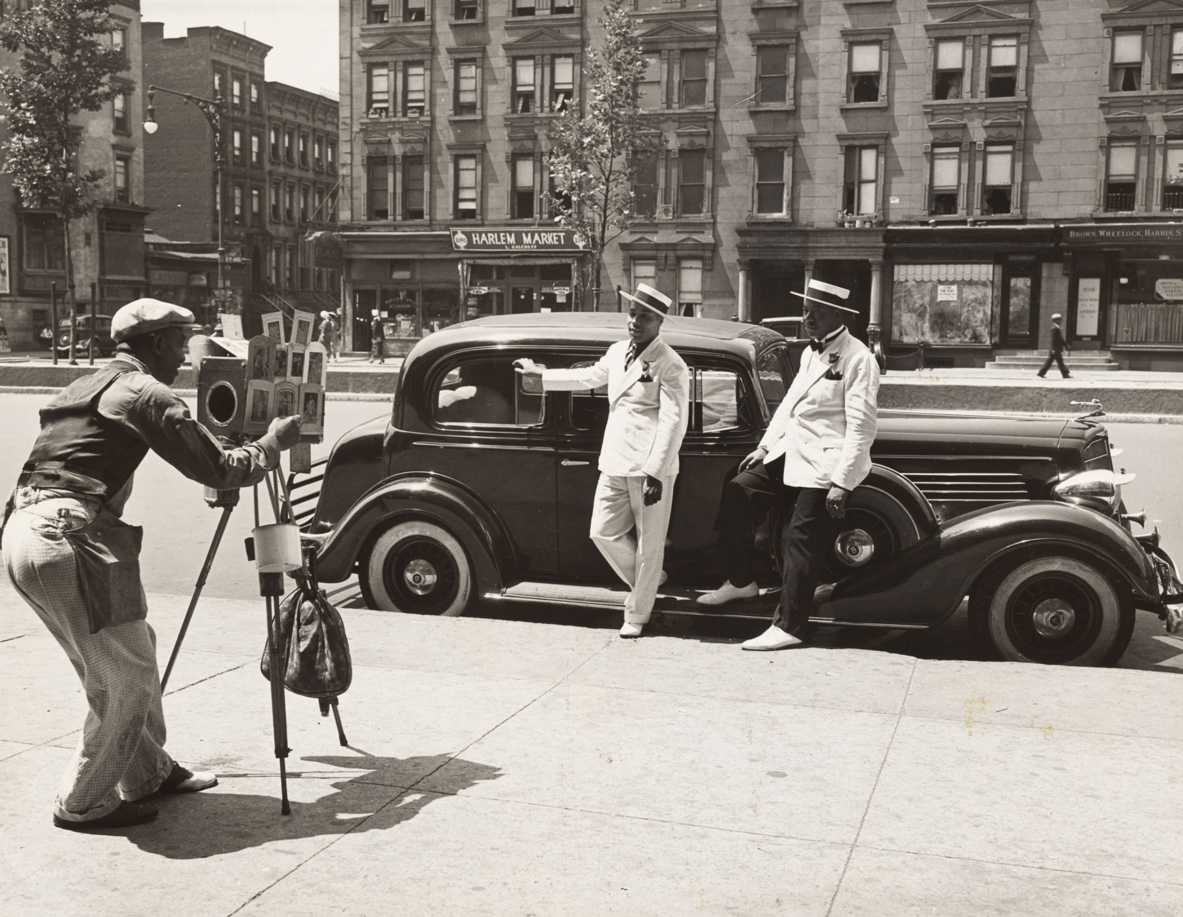Photographer Zack Brown shooting dapper men in Harlem, ca. 1937