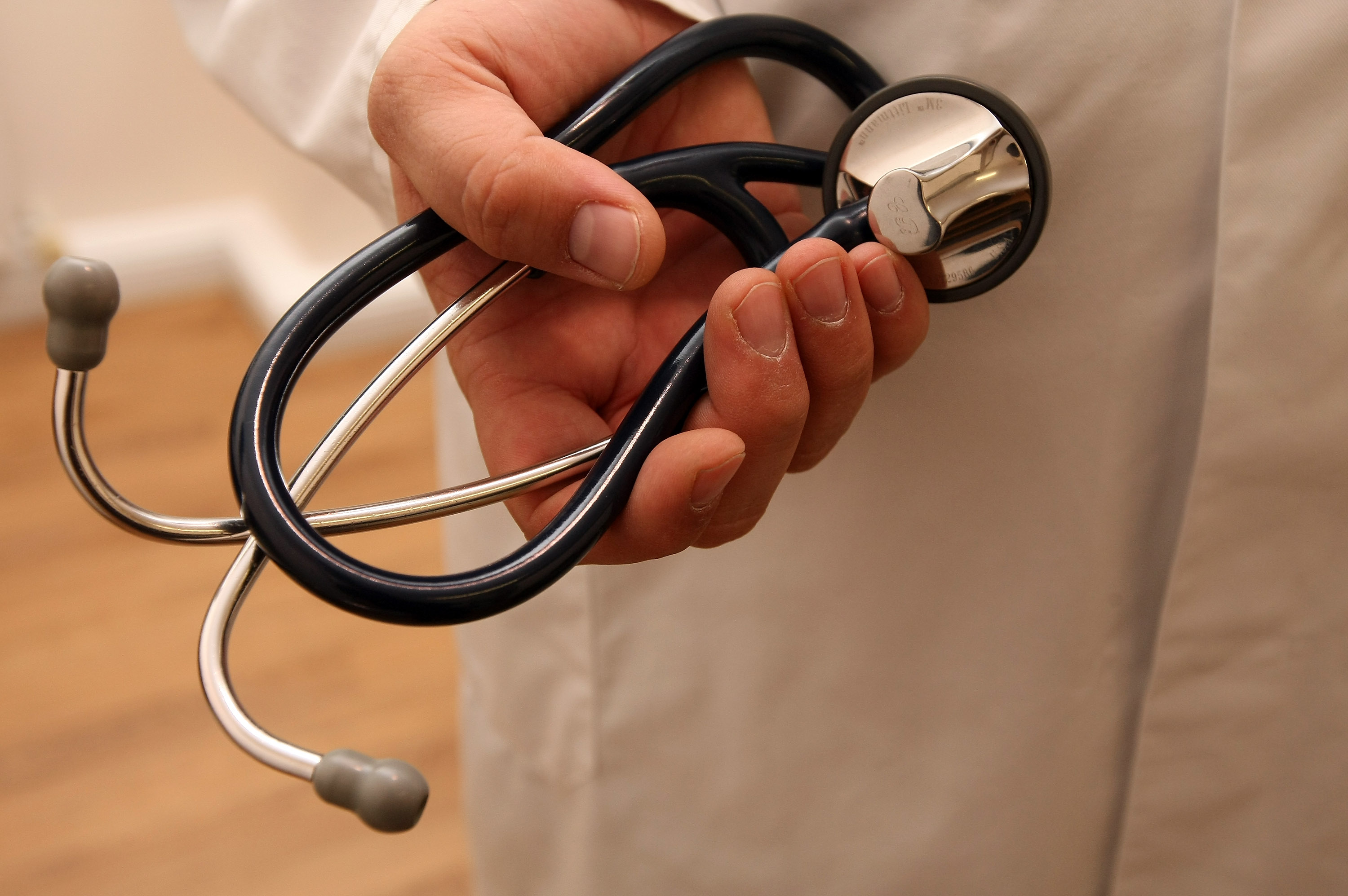 A doctor holds a stethoscope on September 5, 2012 in Berlin, Germany. (Adam Berry—Getty Images)