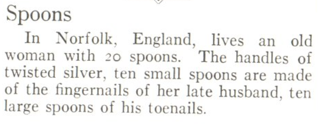 From the Dec. 12, 1932, issue of TIME. Gives new (creepy) meaning to  spooning  with someone.