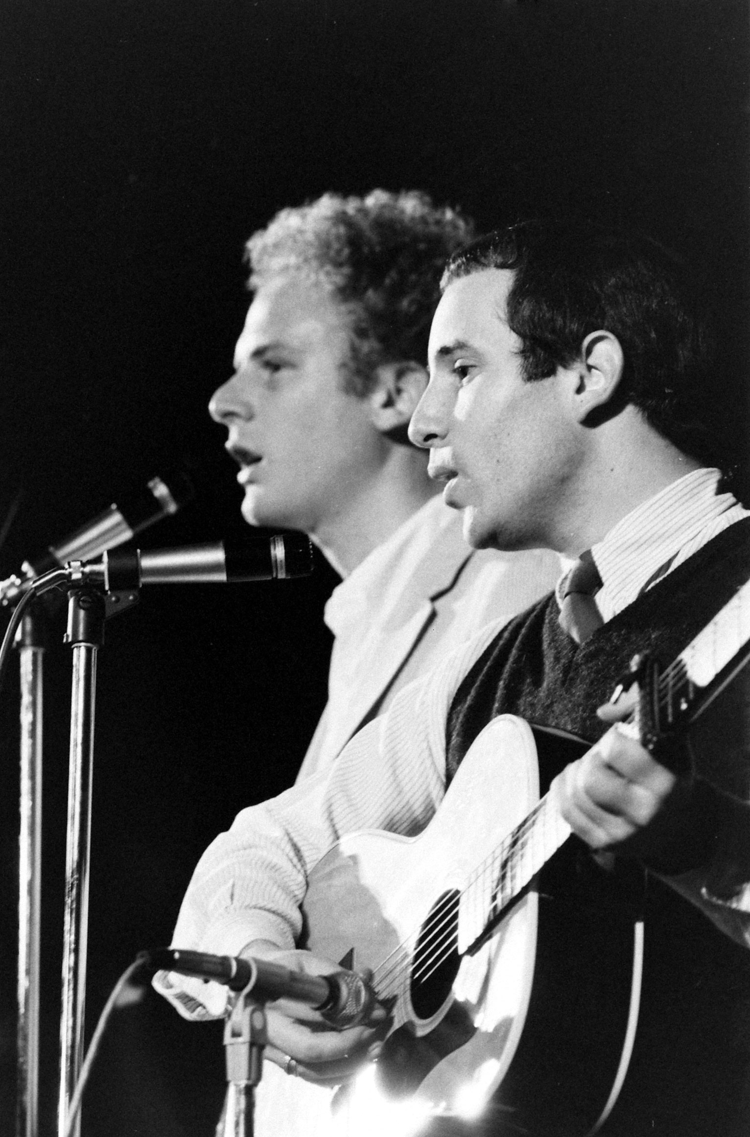 Simon and Garfunkel have collected nine Grammys and a Lifetime Achievement Award. Pictured here performing in Philadelphia, 1968. (Charles Phillips—The LIFE Picture Collection/Getty Images)