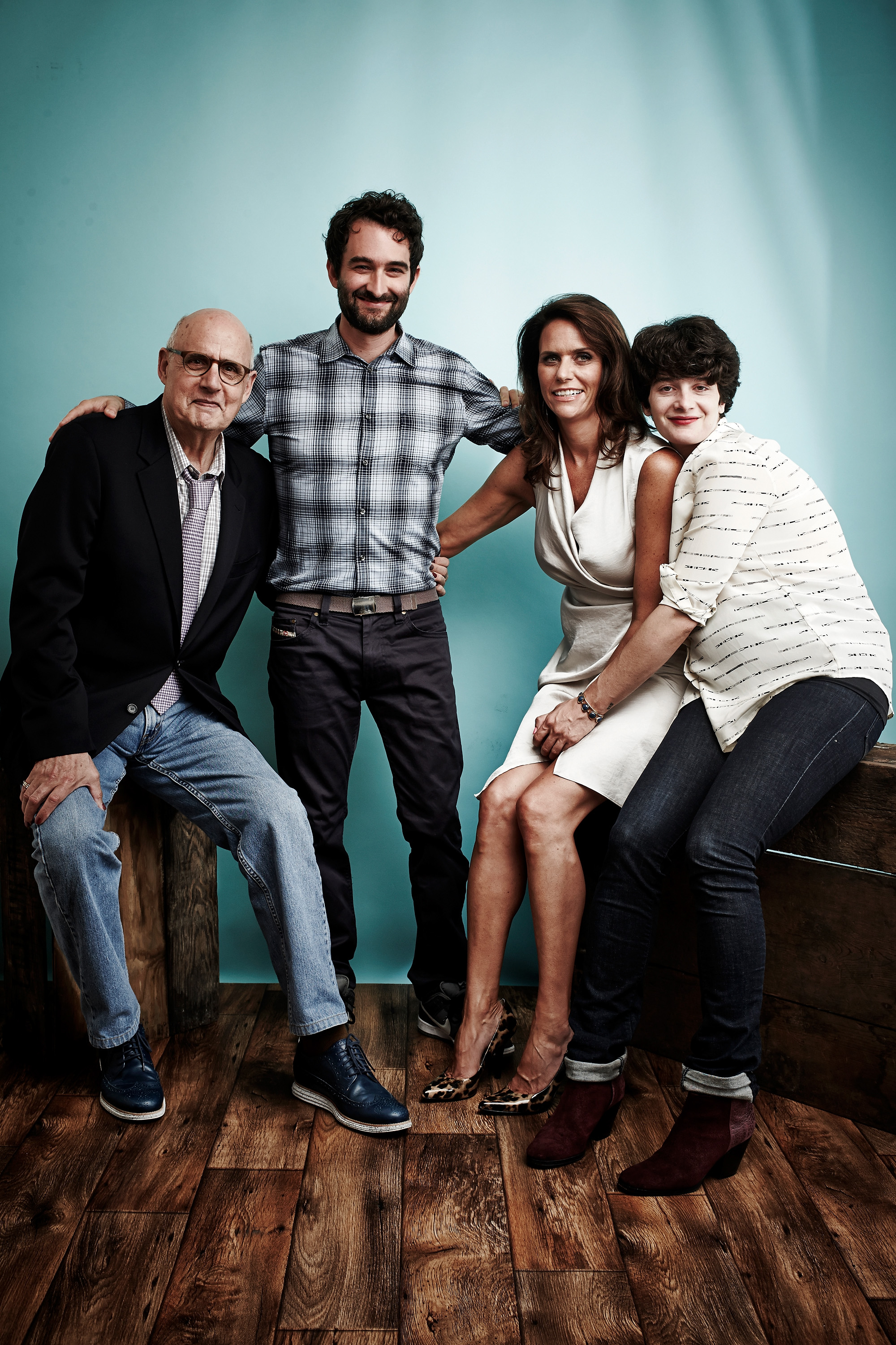 (L-R) Actors Jeffrey Tambor, Jay Duplass, Amy Landecker and Gaby Hoffmann from 'Transparent' pose for a portrait during 2014 Television Critics Association Summer Tour on July 12, 2014 in Beverly Hills, Calif. (Maarten de Boer—Getty Images)
