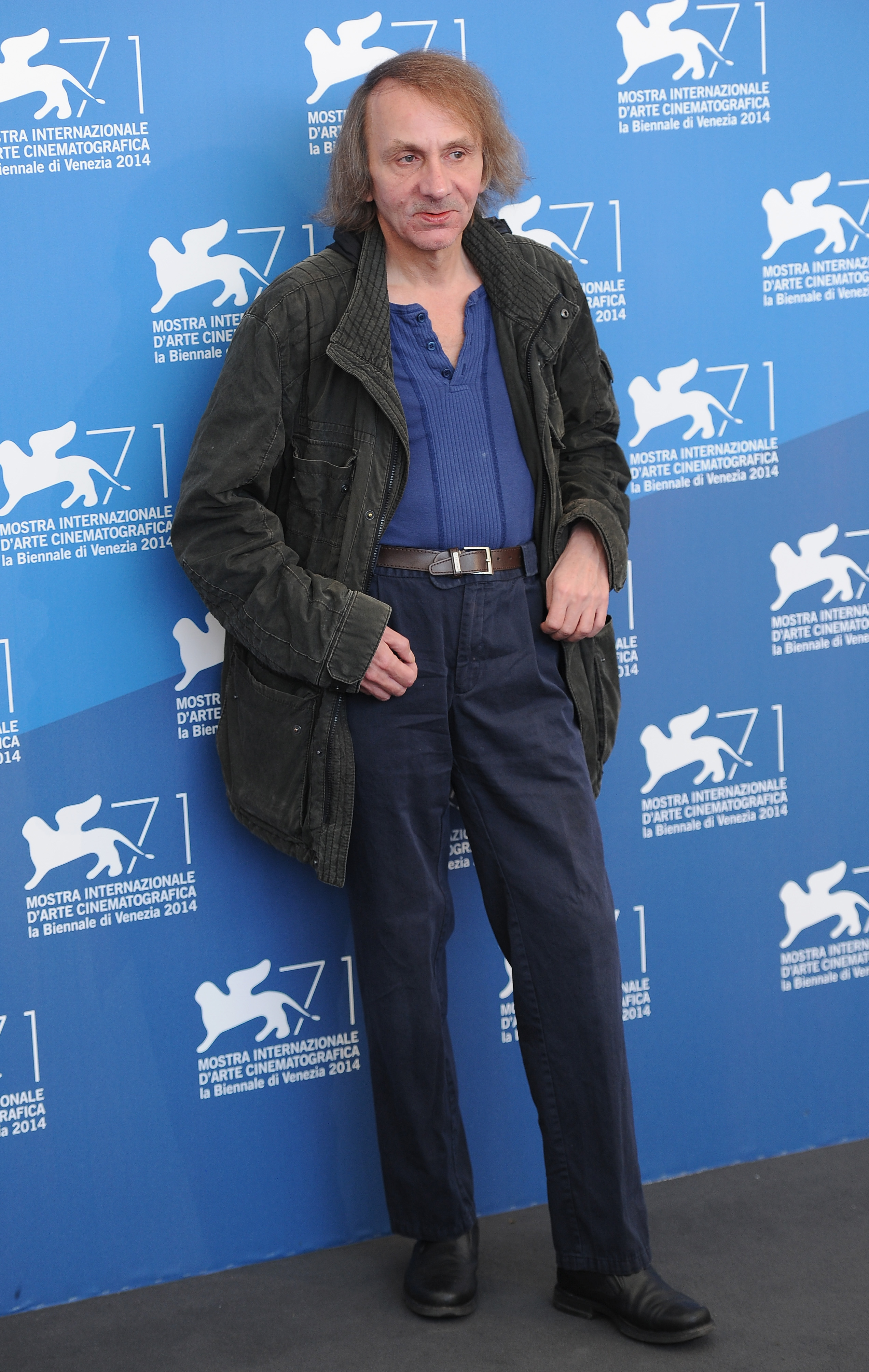 Michel Houellebecq attends 'Near Death Experience' photocall during the 71st Venice Film Festival on September 1, 2014 in Venice, Italy. (Stefania D'Alessandro—Getty Images)