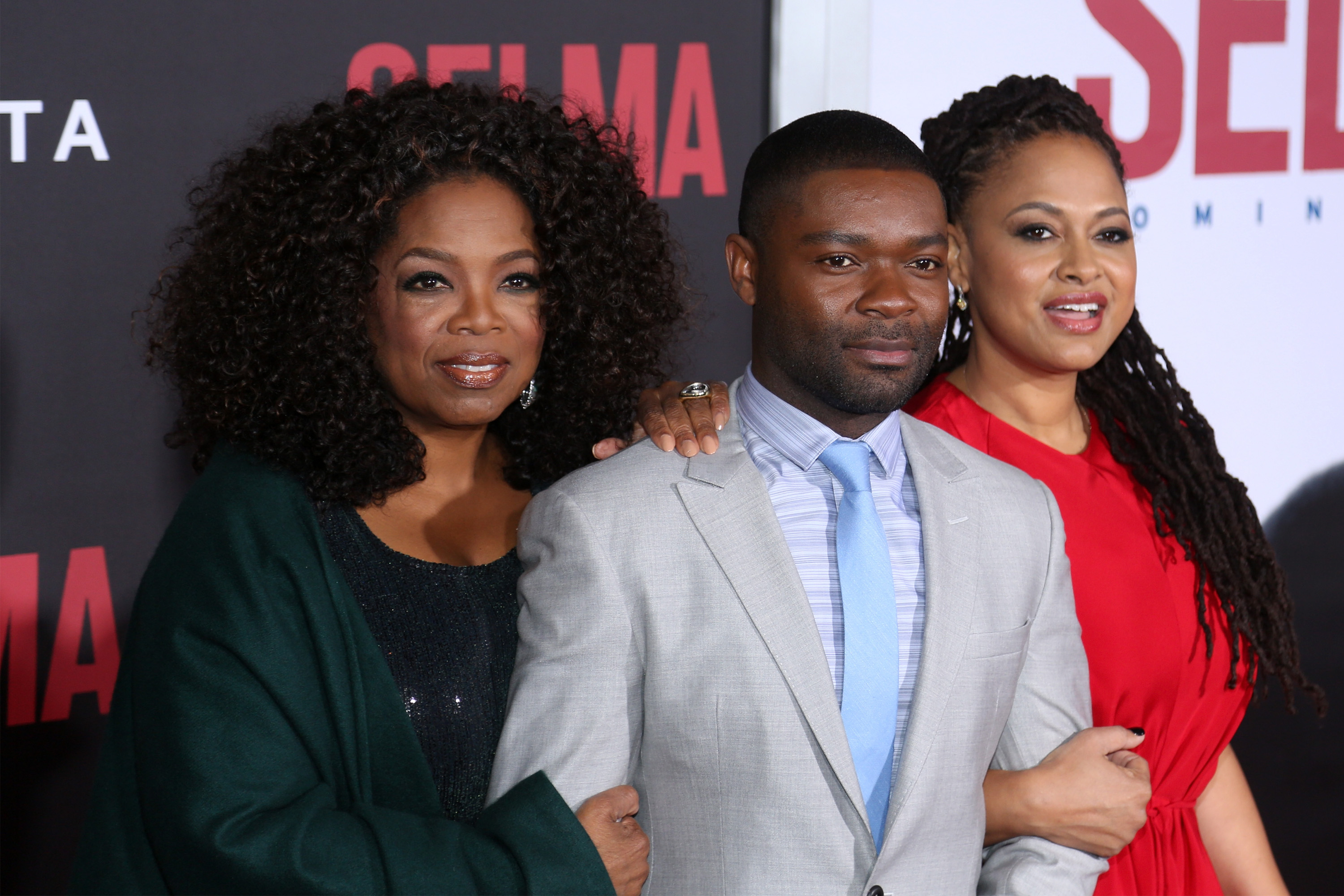 From left: Oprah, David Oyelowo, and Ava DuVernay, attend the "Selma" New York Premiere at Ziegfeld Theater on Dec. 14, 2014 in New York City. (Rob Kim—Getty Images)