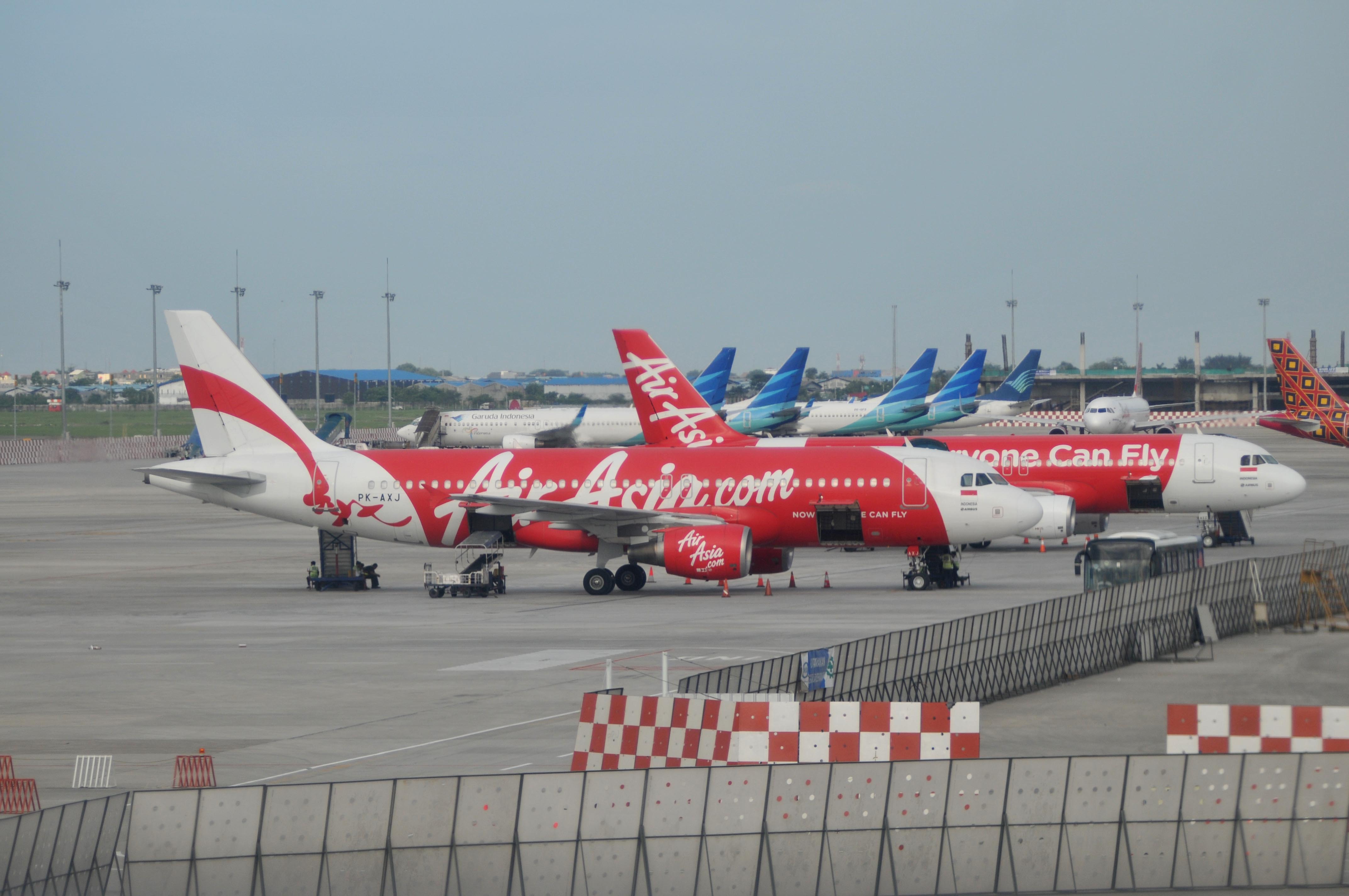 AirAsia aircraft on the strip at Soekarno-Hatta International Airport near Jakarta on Dec. 29, 2014 (Anadolu Agency—2014 Anadolu Agency)